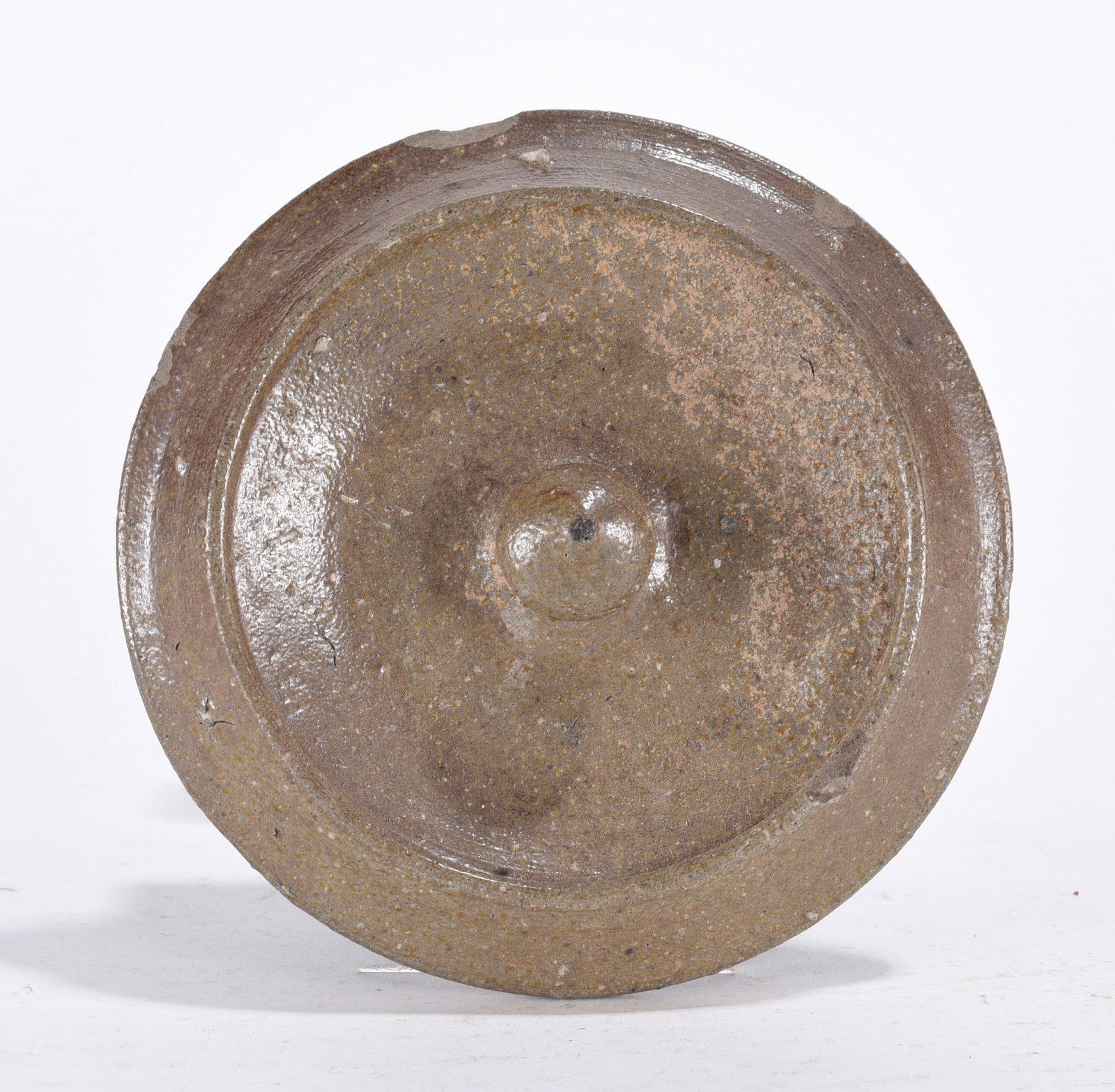 Salt Glaze North Carolina Pottery Lid ca. 1880 (1 of 2)