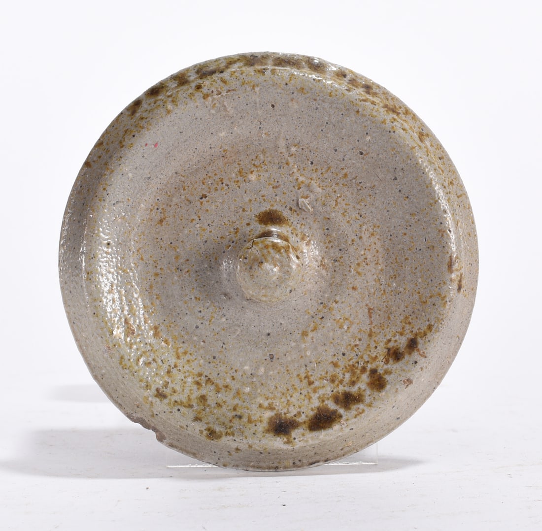 Salt Glaze North Carolina Pottery Lid ca. 1880 (1 of 2)