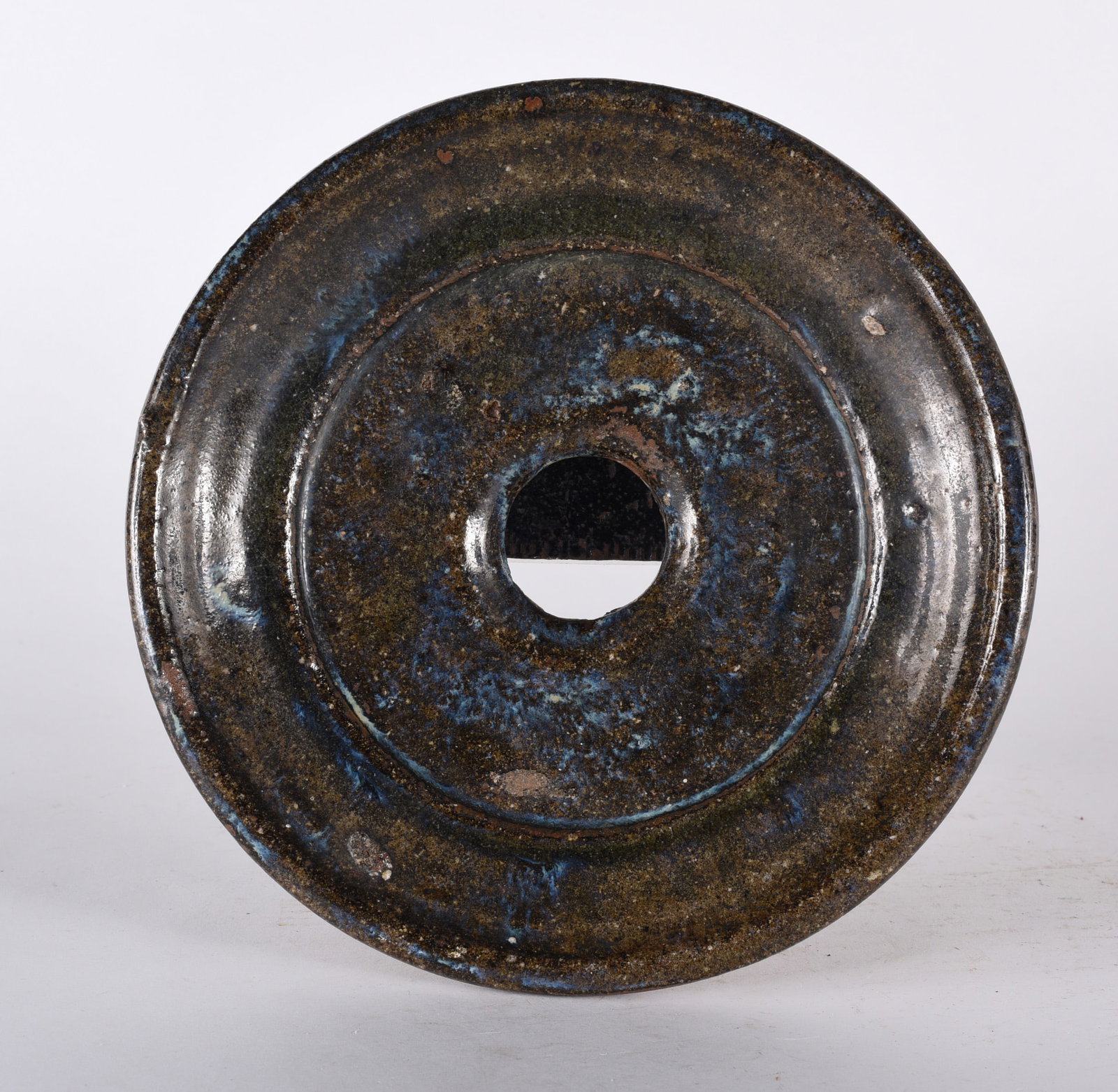 Catawba Valley NC Pottery Churn Lid ca. 1880 (1 of 2)