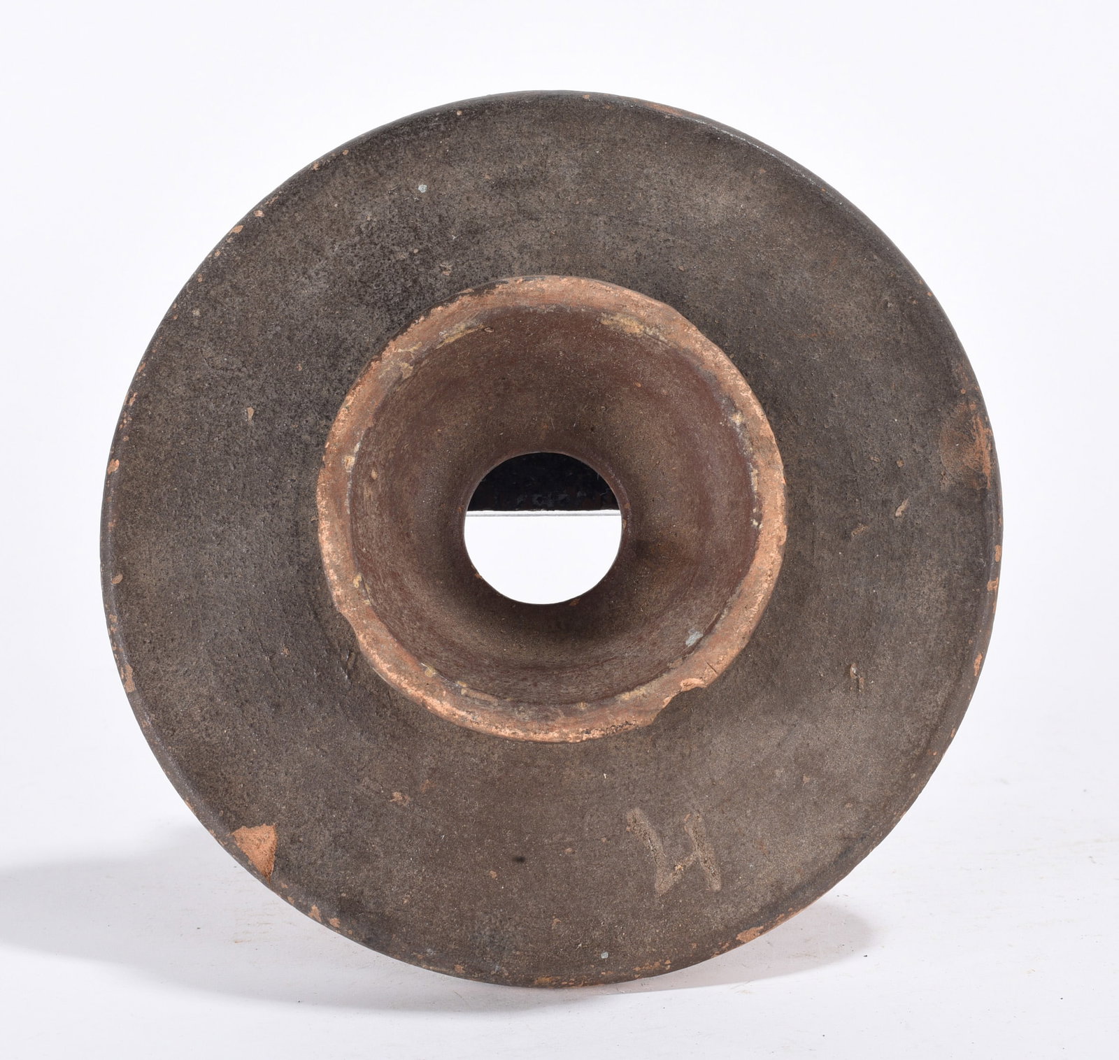 Salt Glaze NC Pottery Churn Lid ca. 1880 (1 of 2)