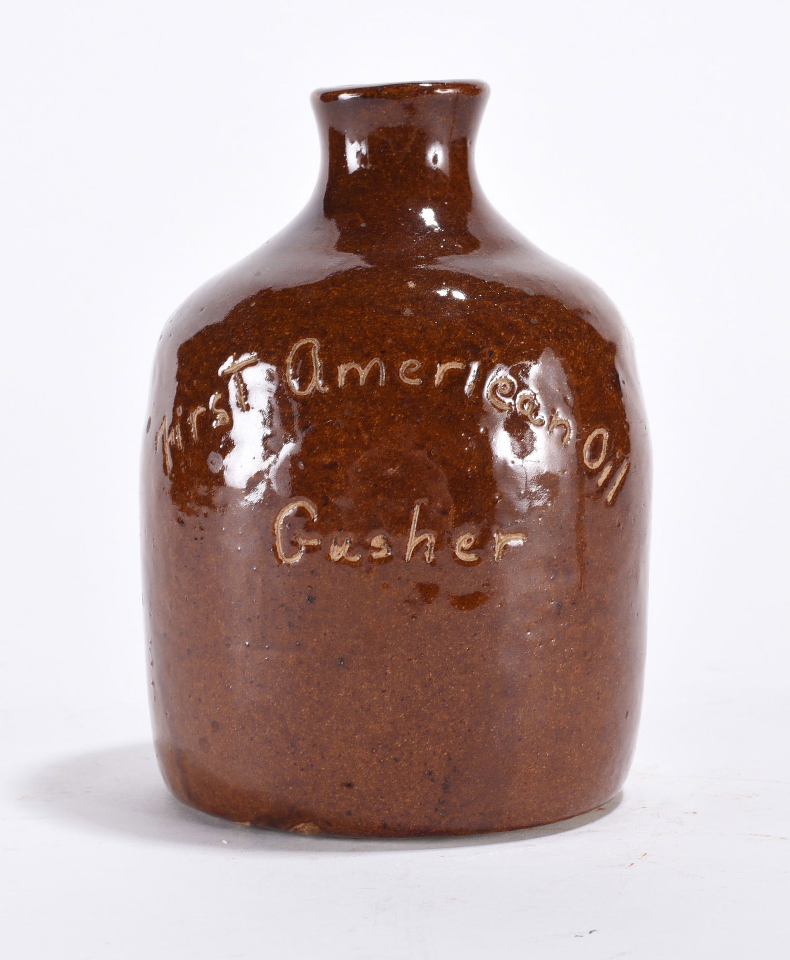 First Amerlean Oil Gusher Miniature Jug ca. 1900 (1 of 3)