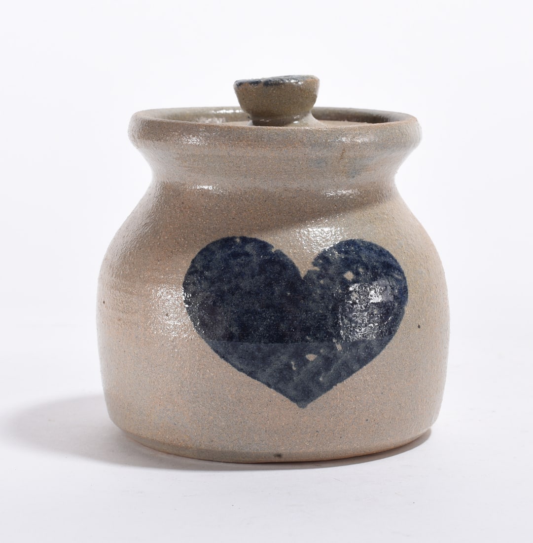 Ellis Miniature Potery Lidded Vase: PLEASE READ ALL TO THE END FOR IN HOUSE SHIPPING ESTIMATED PRICES --- All stoneware and pottery is from a single owner collection. If damage is seen it will be noted but we do miss things. See picture