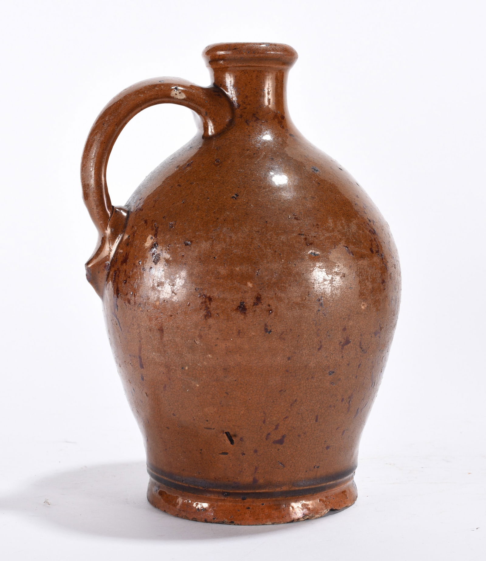 ca. 1820 Redware Jug New England OUTSTANDING (1 of 4)