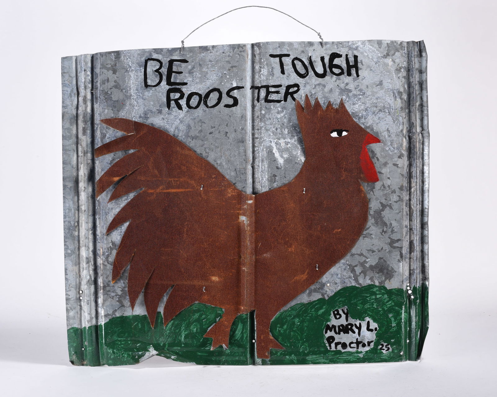 Mary Proctor Folk Art Painting 27" x 25": 27" x 25" Mary Proctor Folk Art Painting Mary Proctor was born June 11, 1960, in Jefferson County, Florida. In February 1995, while grieving for her grandmother, aunt, and uncle, who were killed in a