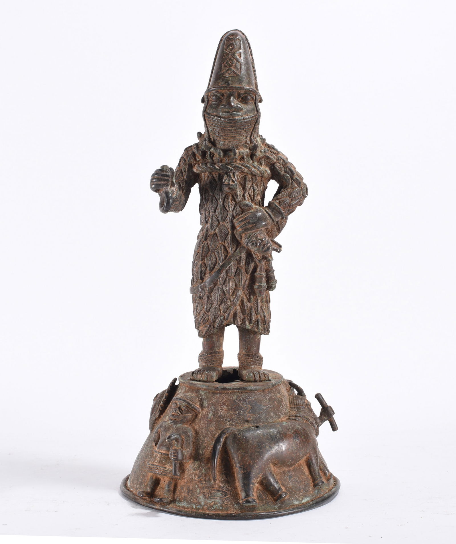 18th Century Benin Bronze Warrior Figure (1 of 3)
