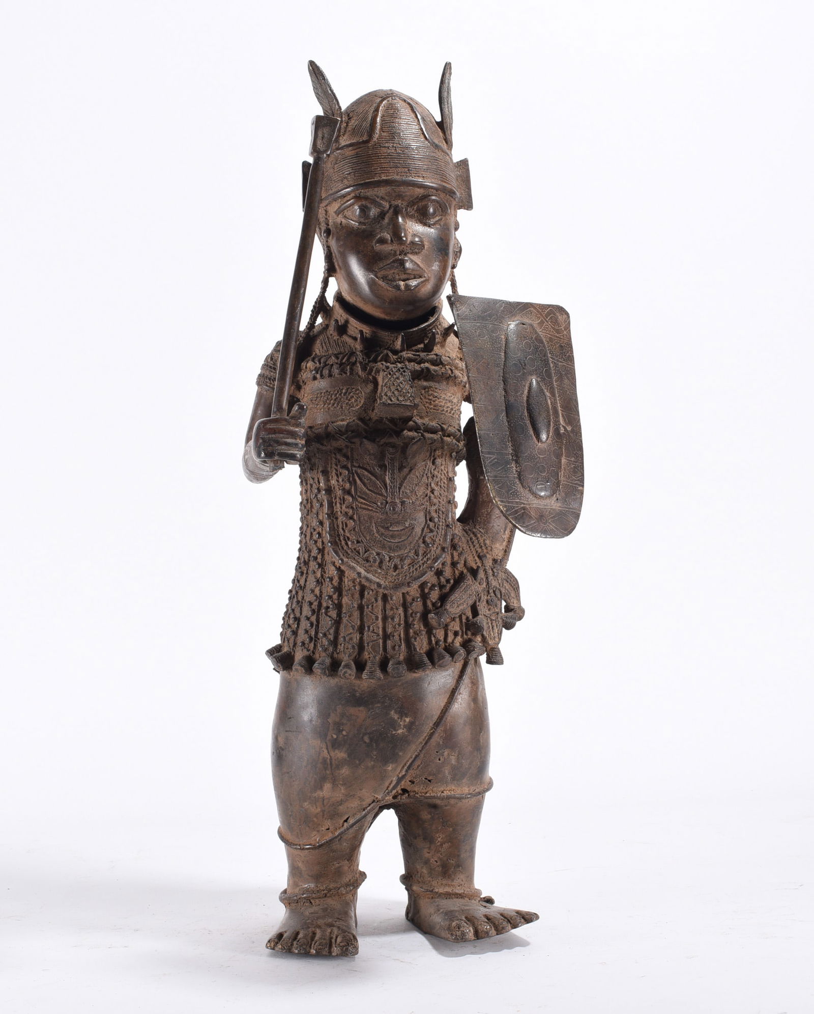 18th Century Benin Bronze Warrior (1 of 5)
