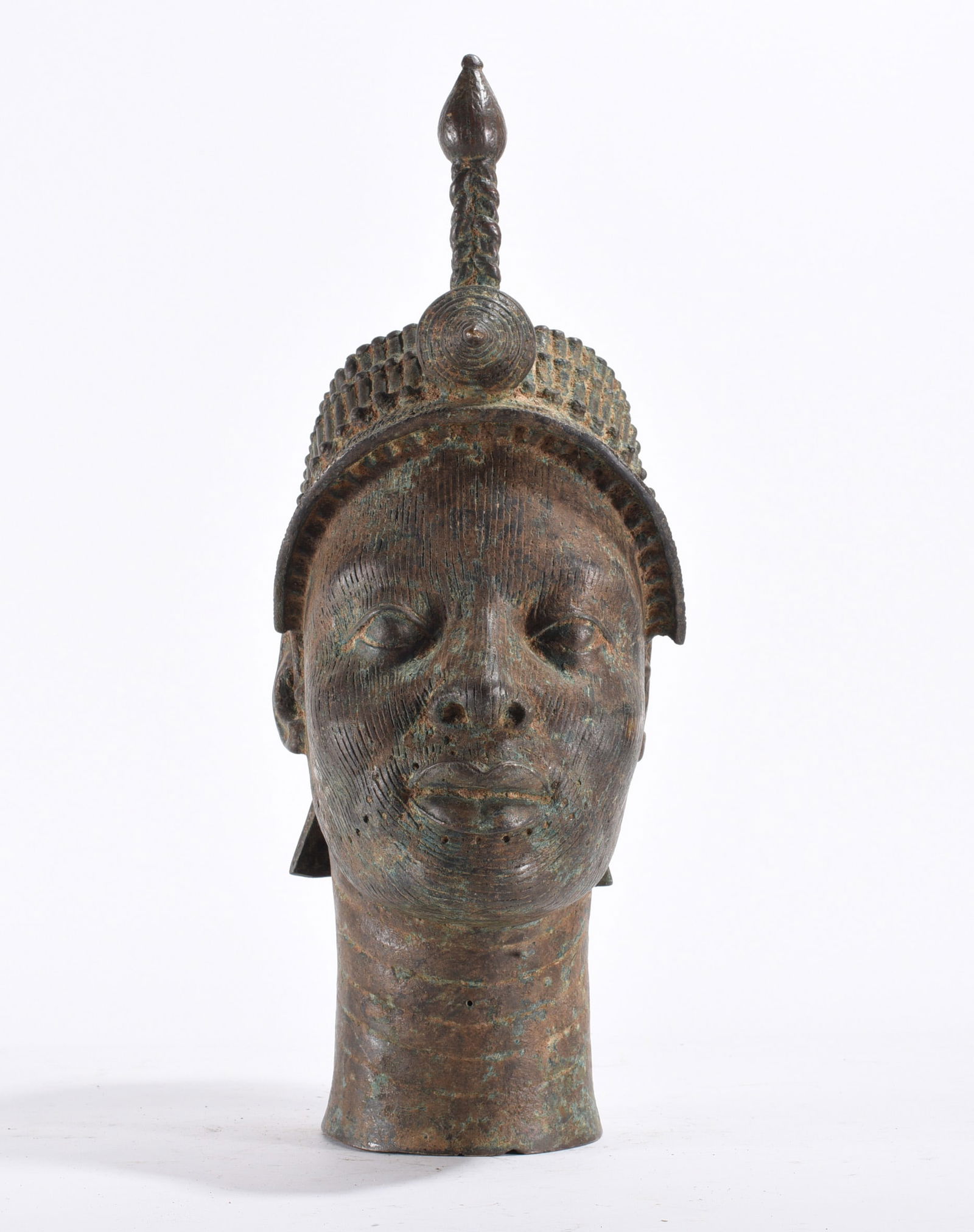 17th Century Benin Kingdom Bronze Head (1 of 4)