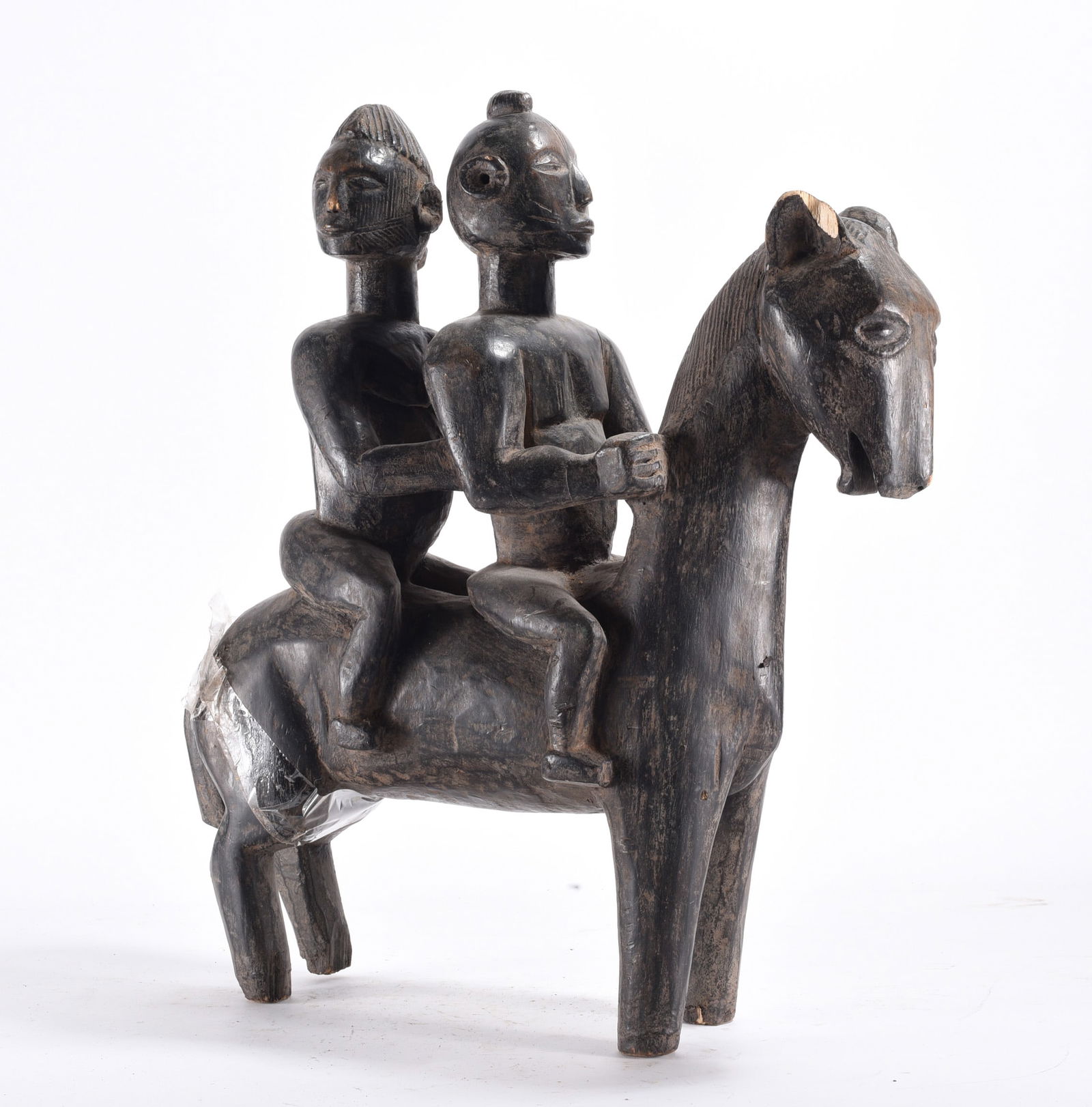 Bandequele Senoufo Horse Riders Carved Statue (1 of 3)