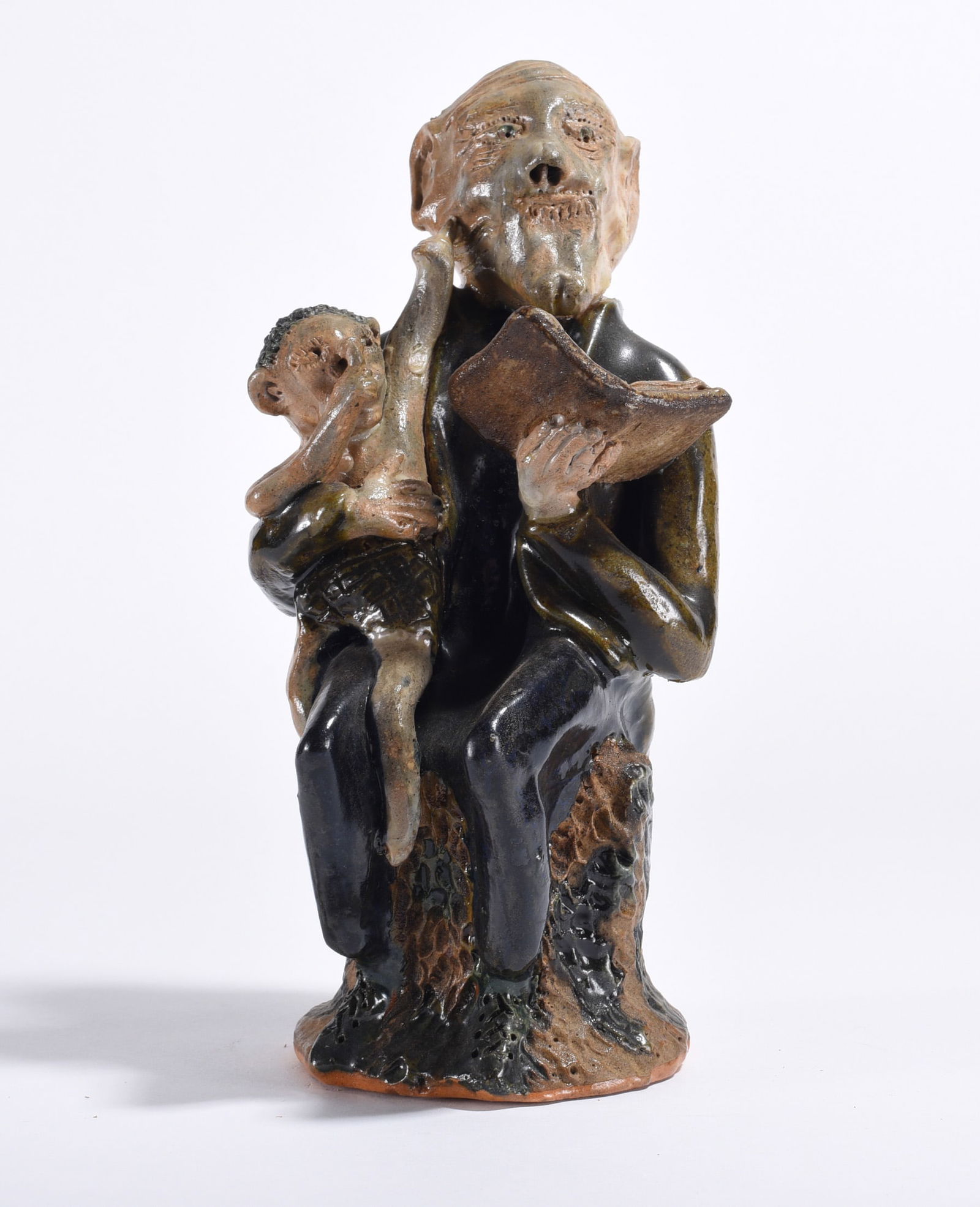 Billy Ray Hussey Pottery Figural: early figural by Billy Ray Hussey marked kiln number 28.