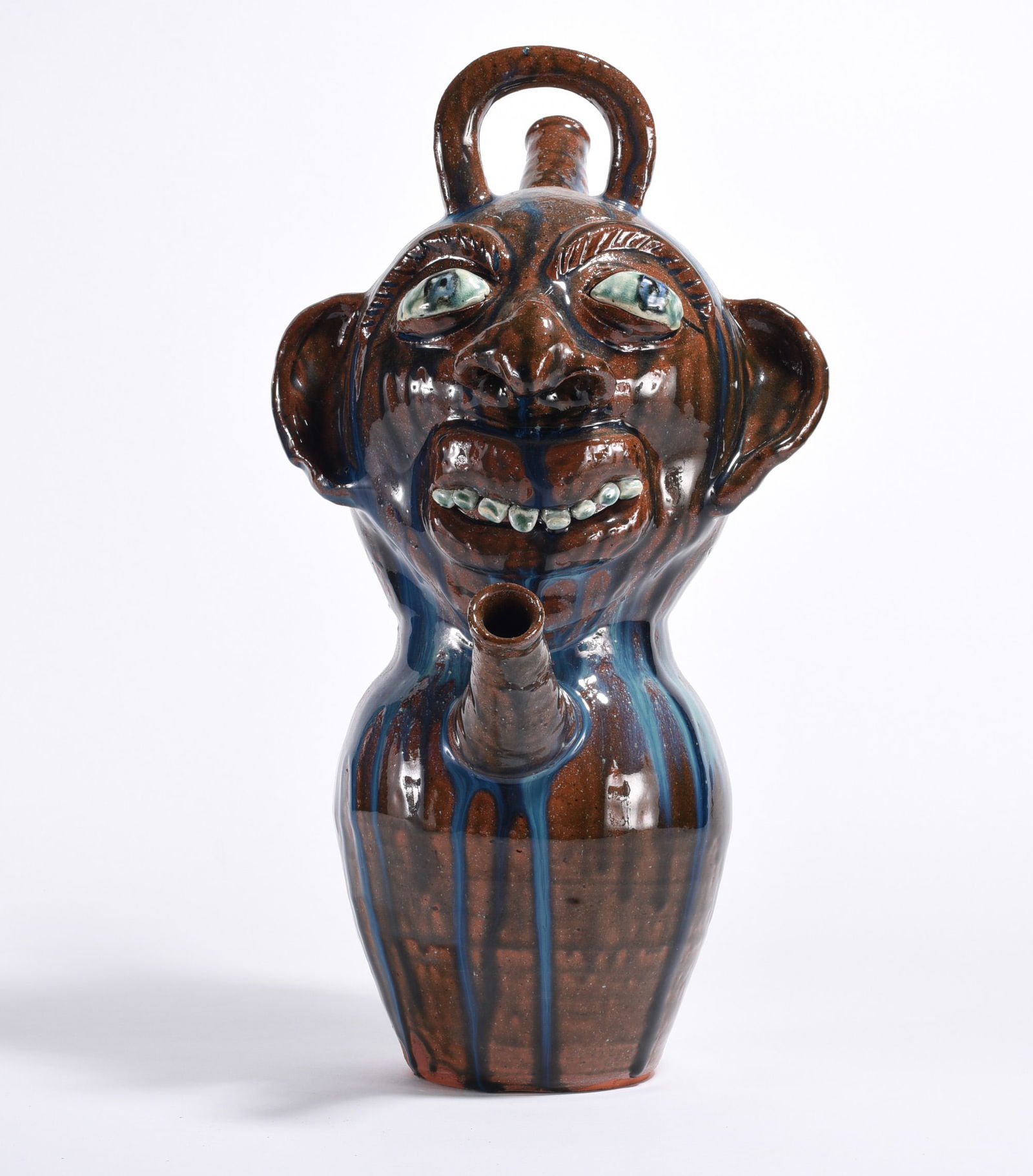 Albert Hodge Monkey Face Jug: Albert Hodge Monkey Face Jug