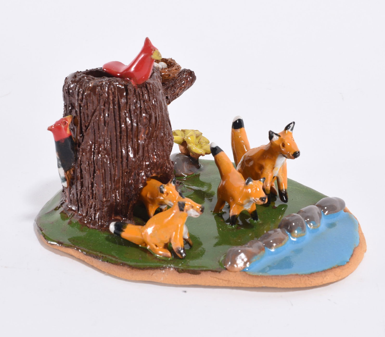 Lynn Bailey Folk Pottery Fox Figural: Lynn Bailey Folk Pottery Fox Figural