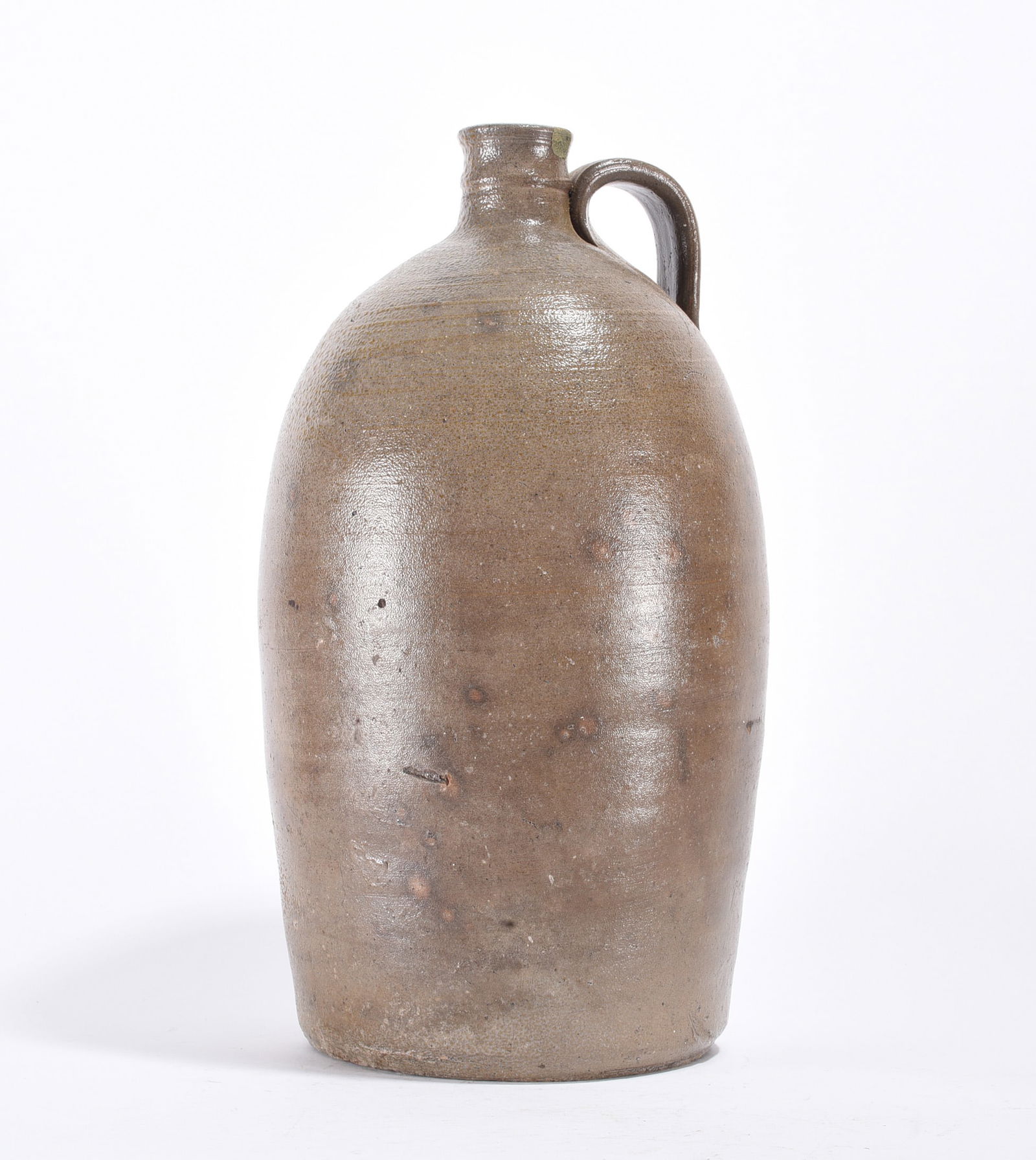 Piedmont NC Salt Glaze Jug ca. 1860: 15.5" Piedmont NC Salt Glaze Jug ca. 1861