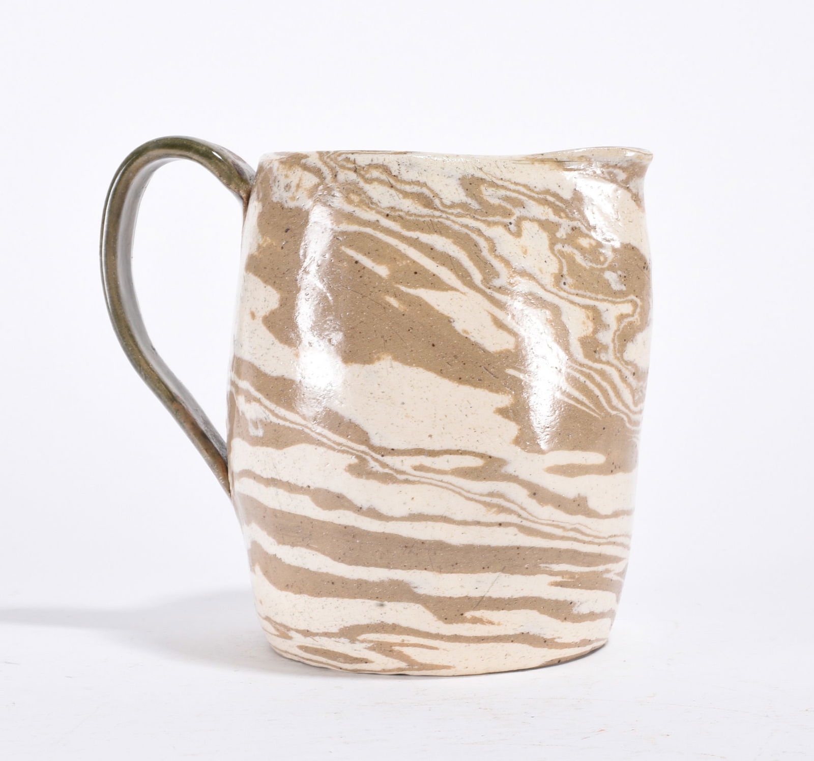 Swirl Pottery NC Pitcher ca. 1980: 7" Swirl Pottery NC Pitcher ca. 1981
