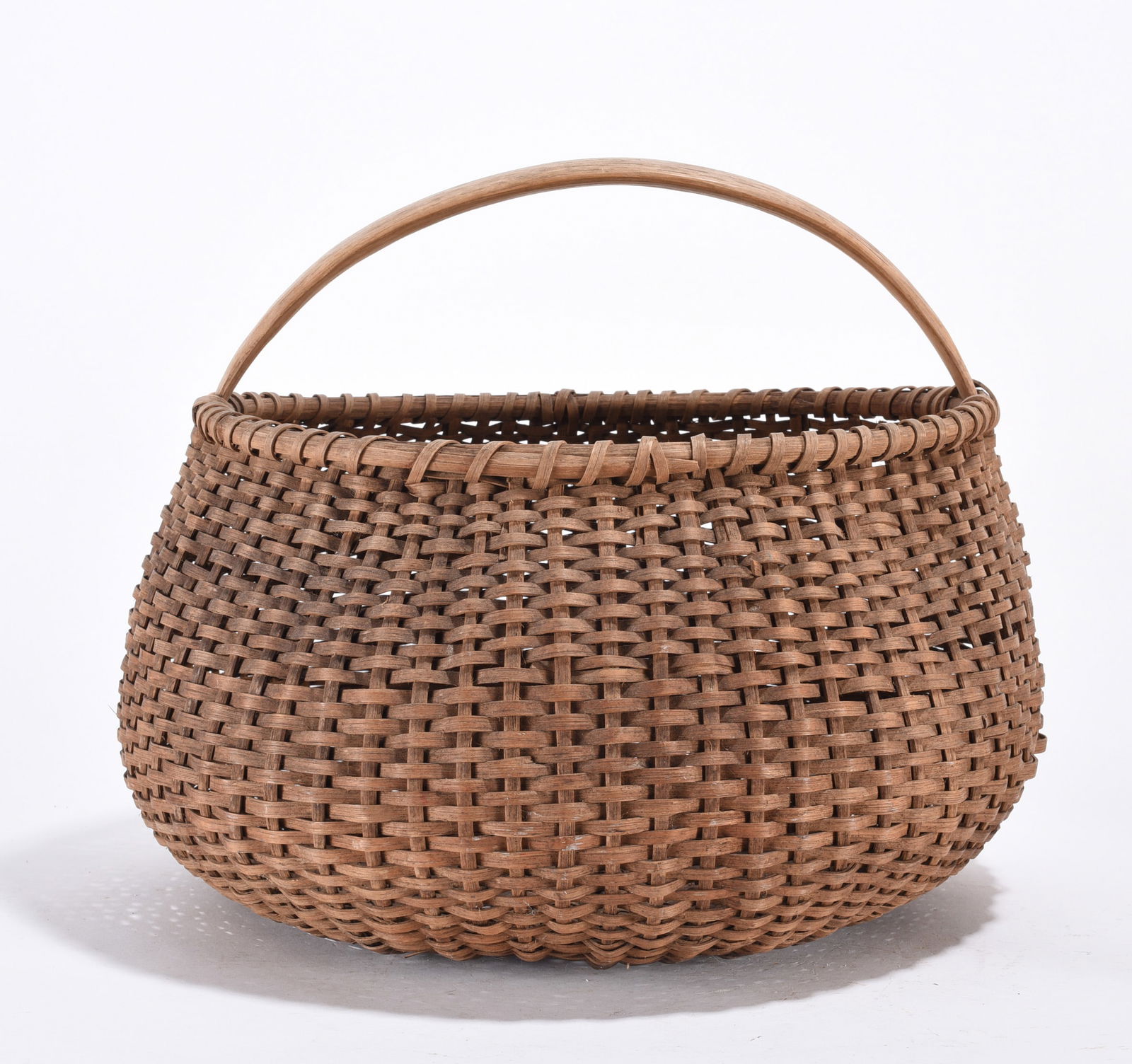 Antique Oak Split Basket: 12" Antique Oak Split Basket