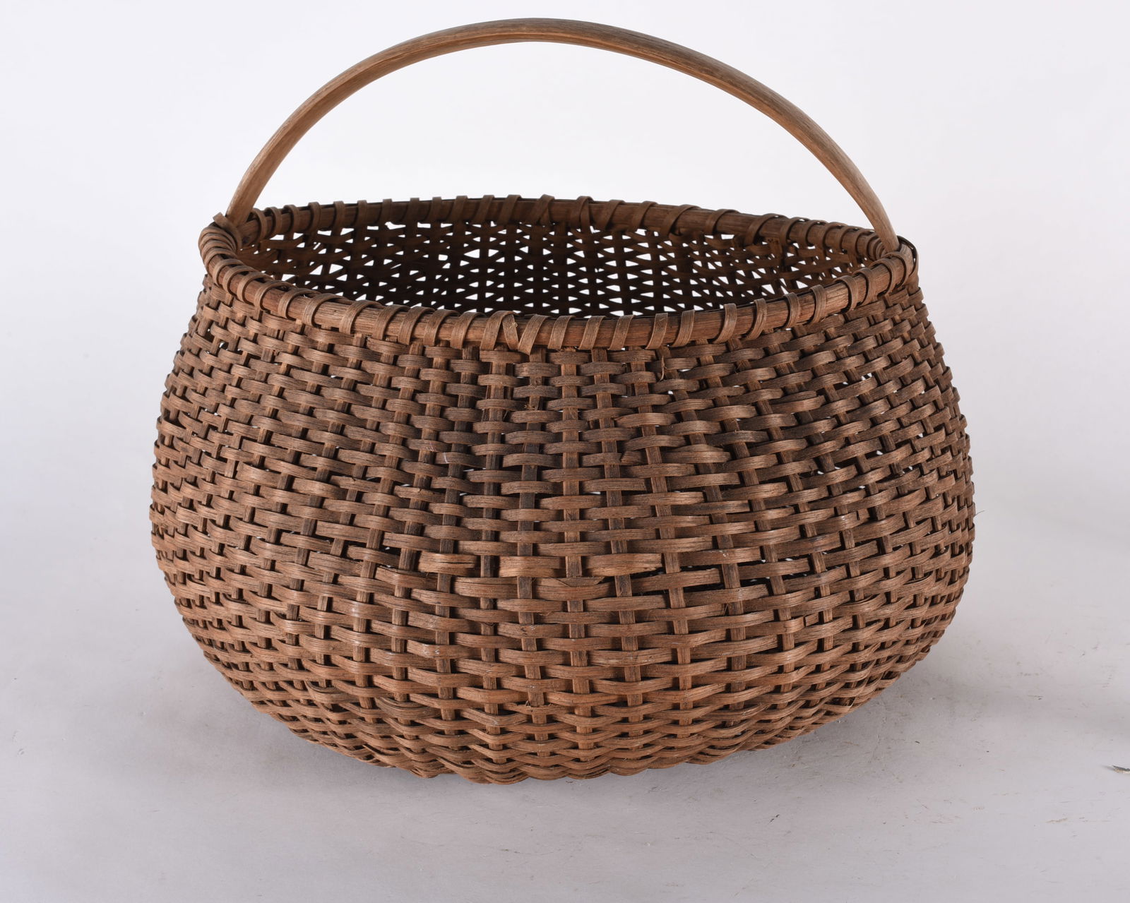 Antique Oak Split Basket - 3