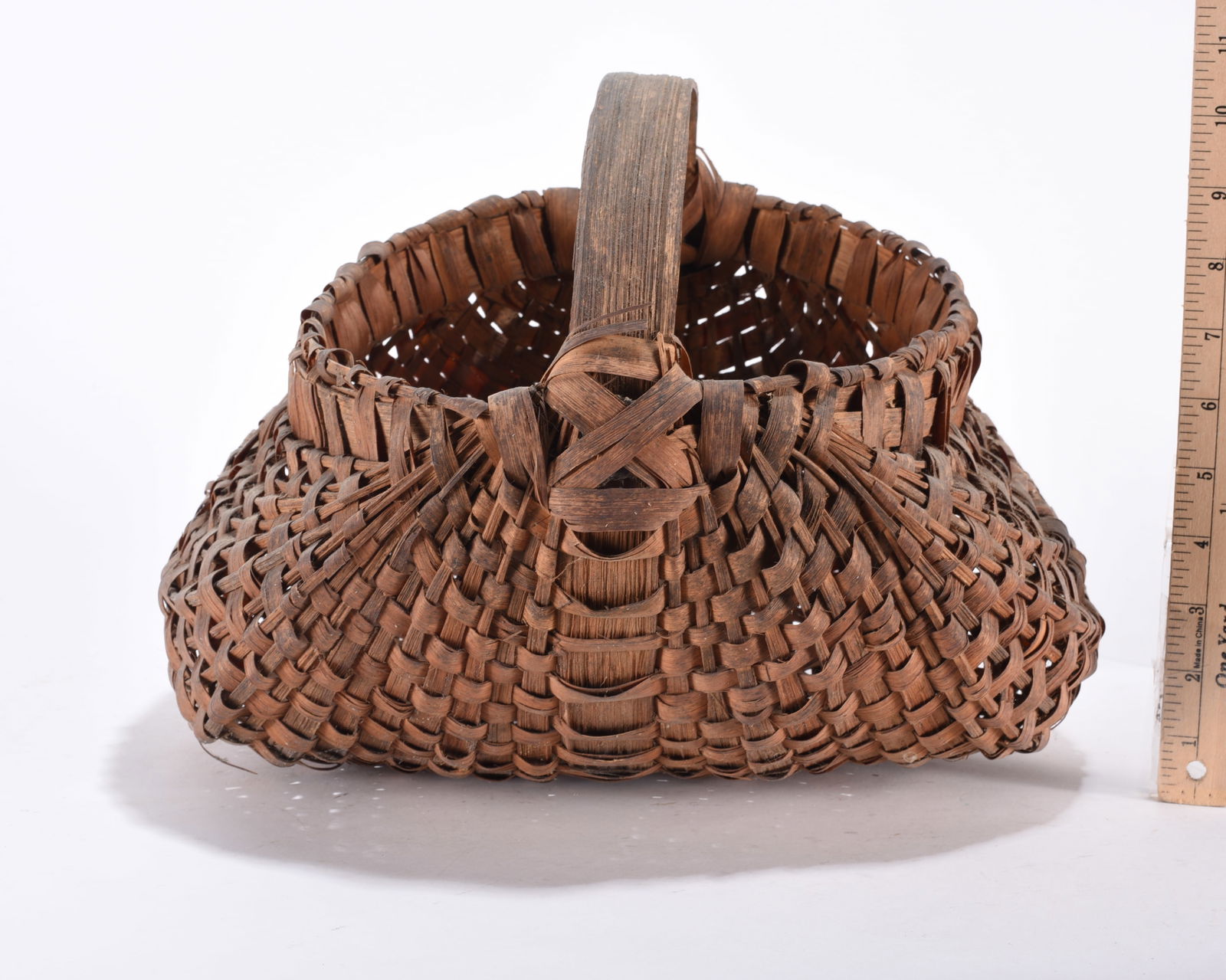 Antique Oak Split Basket - 2