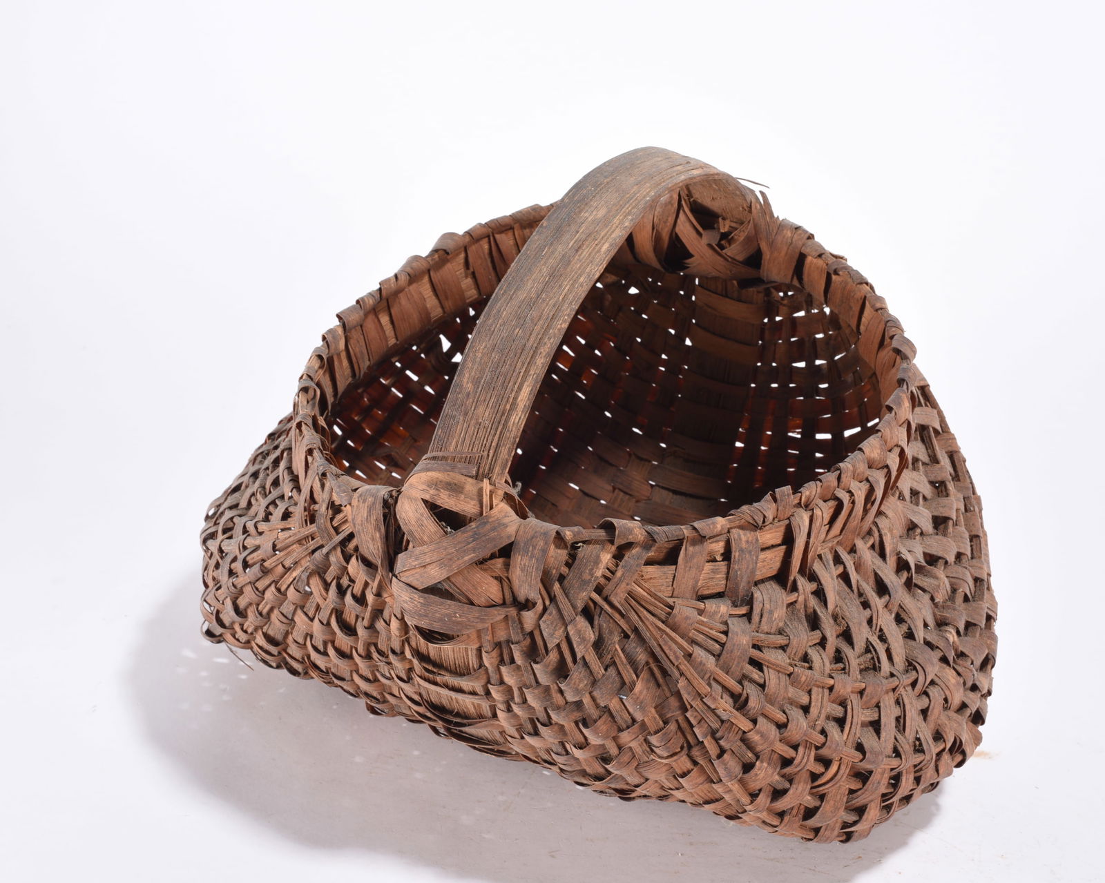 Antique Oak Split Basket - 3