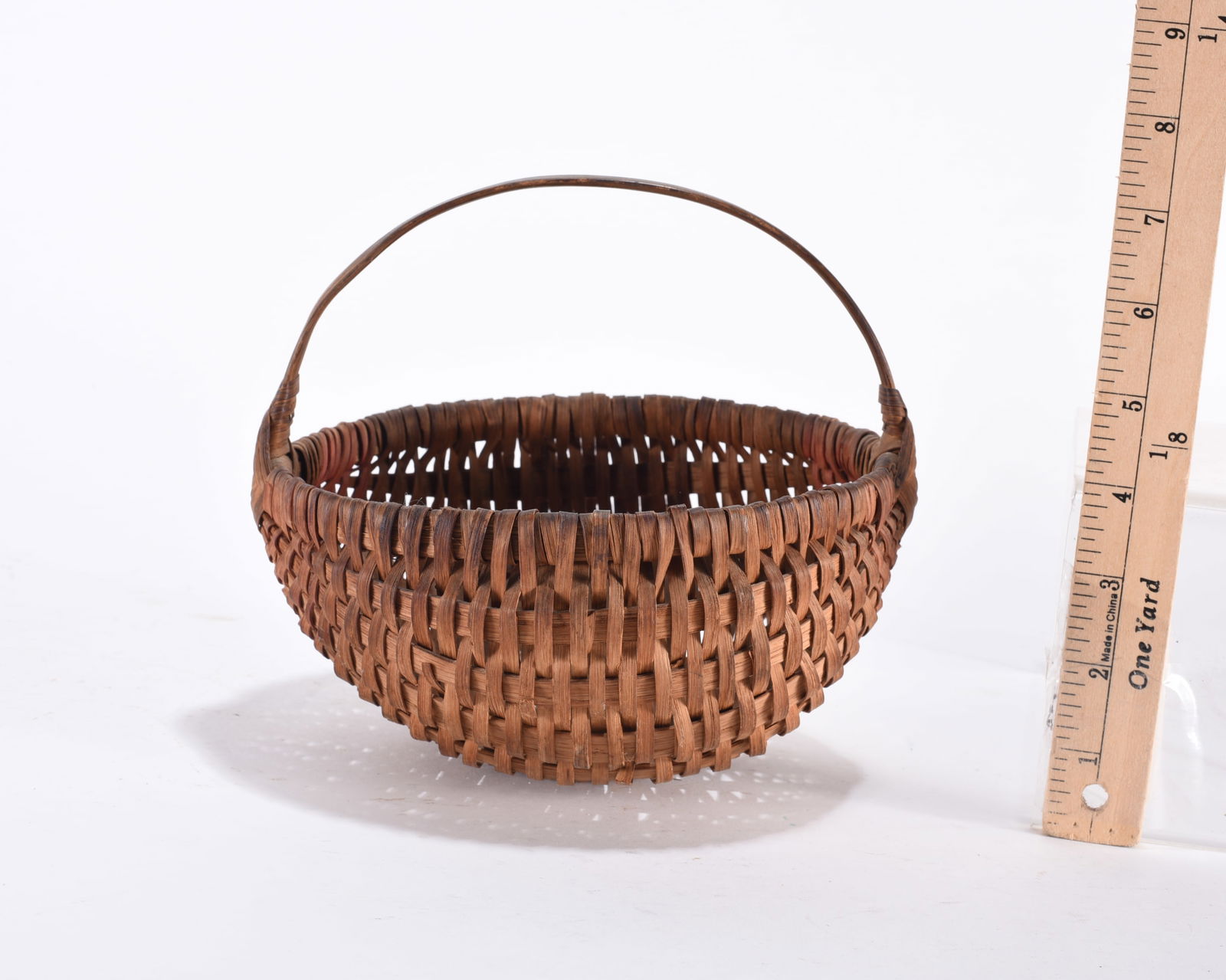 Antique Oak Split Basket - 2