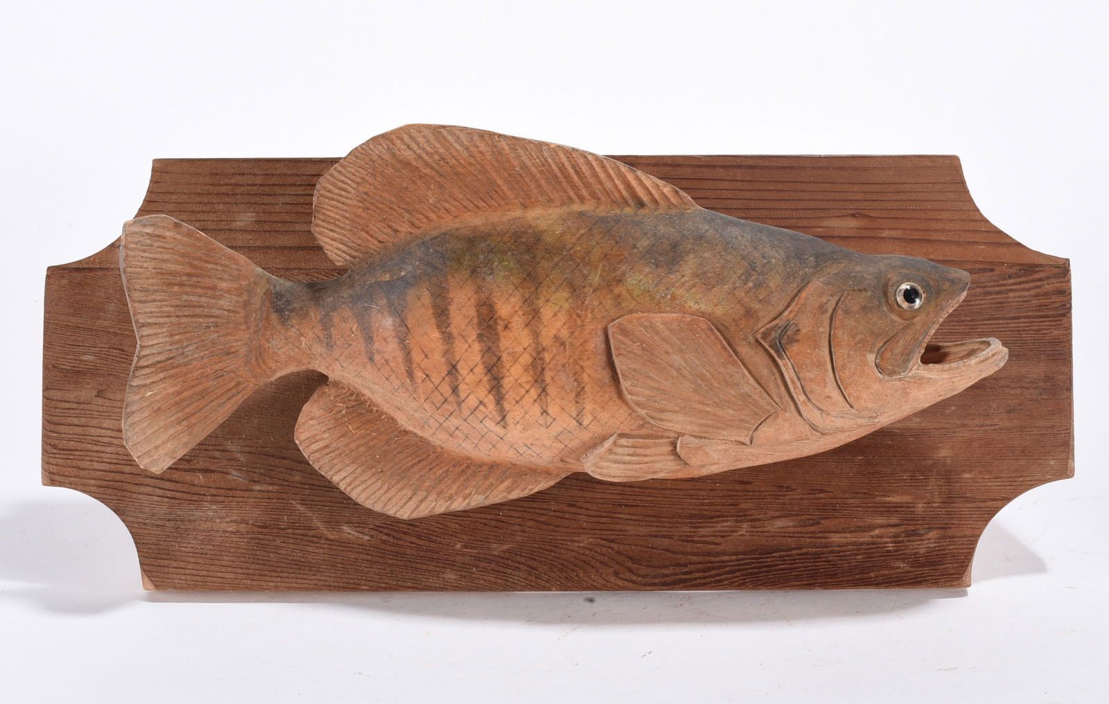Folk Art Carved Fish: 8" Folk Art Carved Fish