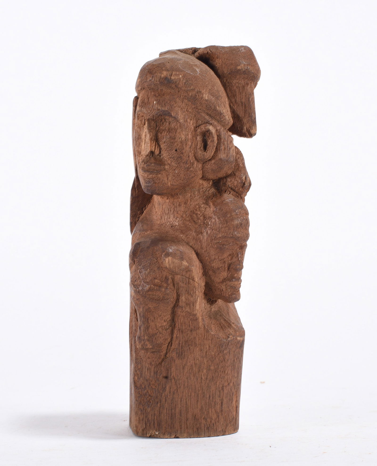 Folk Art Carved Totem Figure: Folk Art Carved Totem Figure