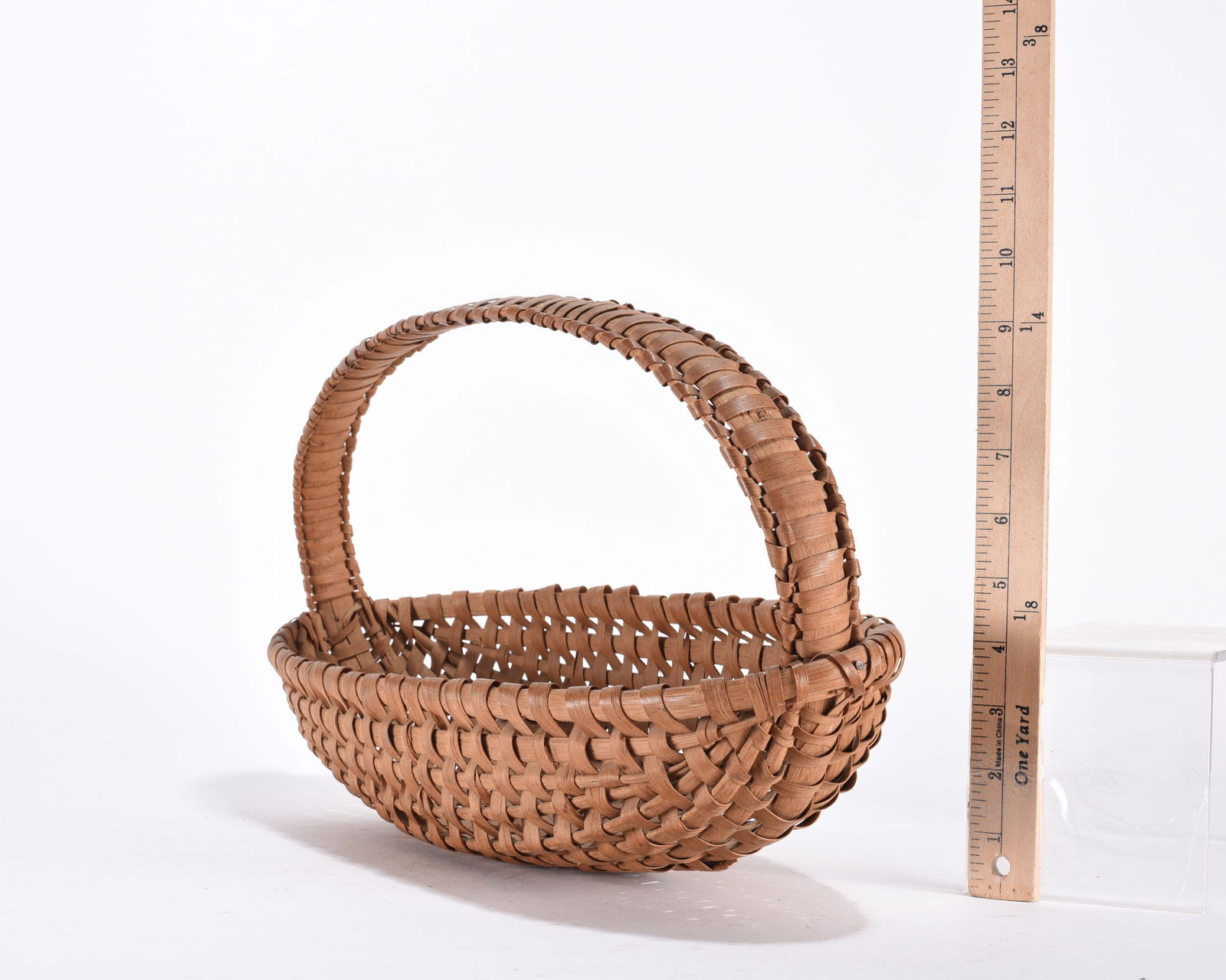 Antique Oak Split Basket - 2