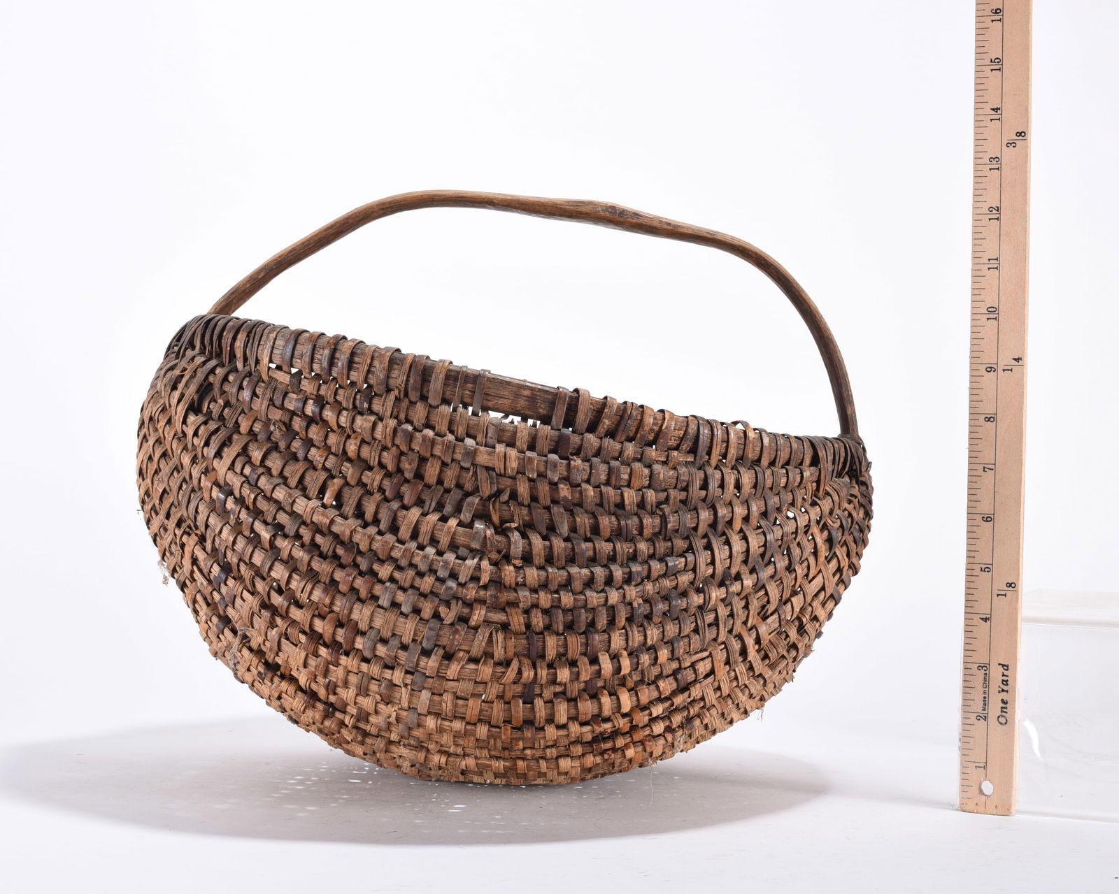 Antique Oak Split Basket - 2