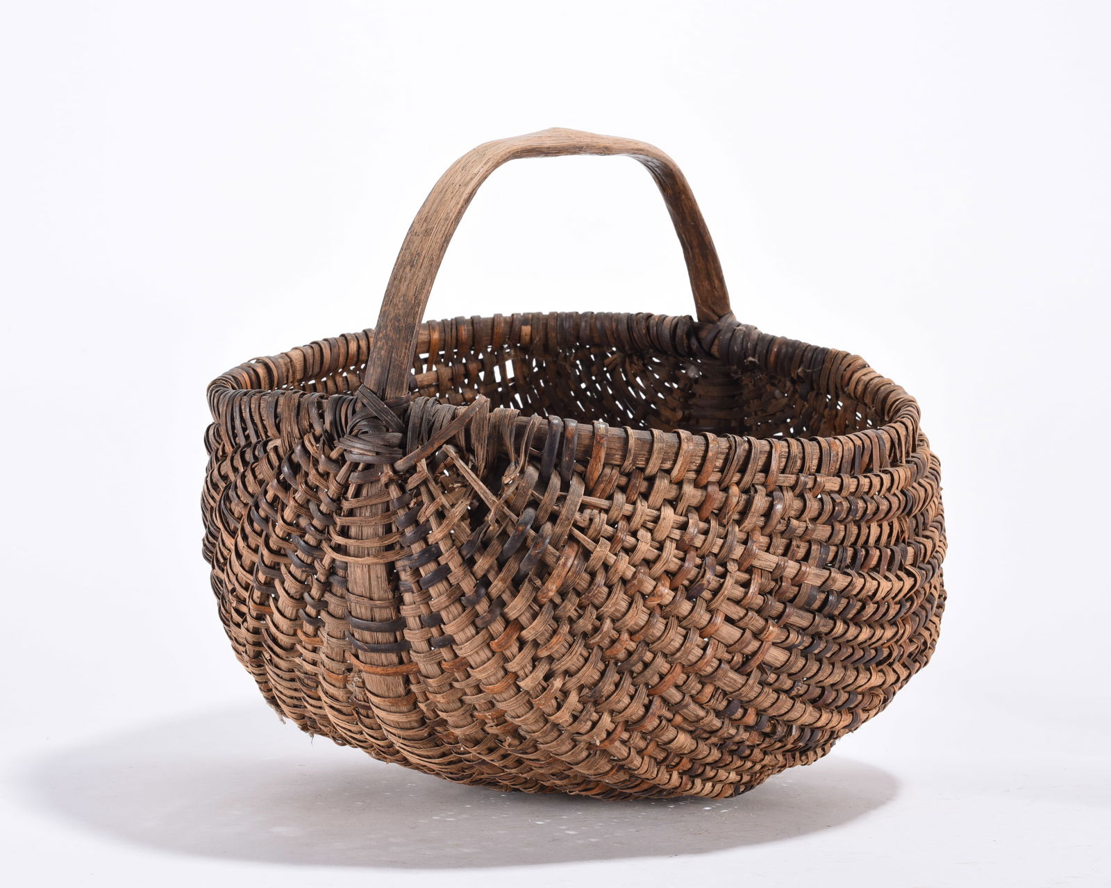 Antique Oak Split Basket - 3