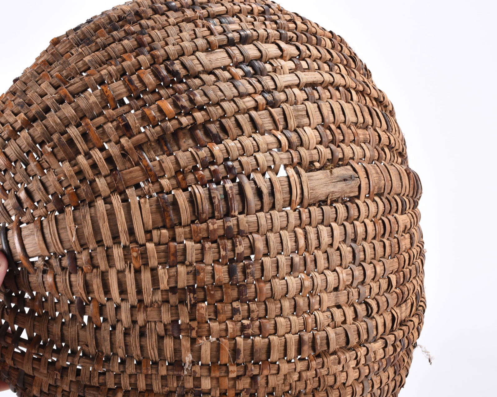 Antique Oak Split Basket - 4