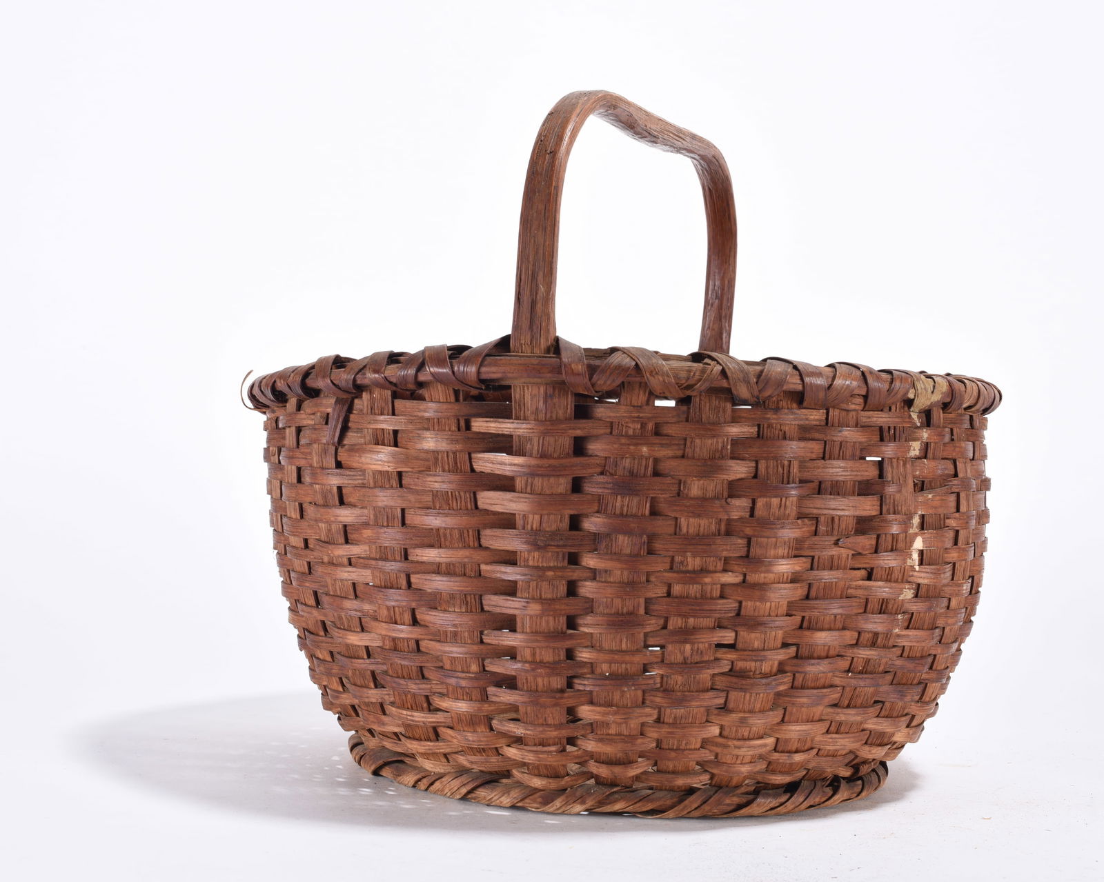 Antique Oak Split Basket - 3