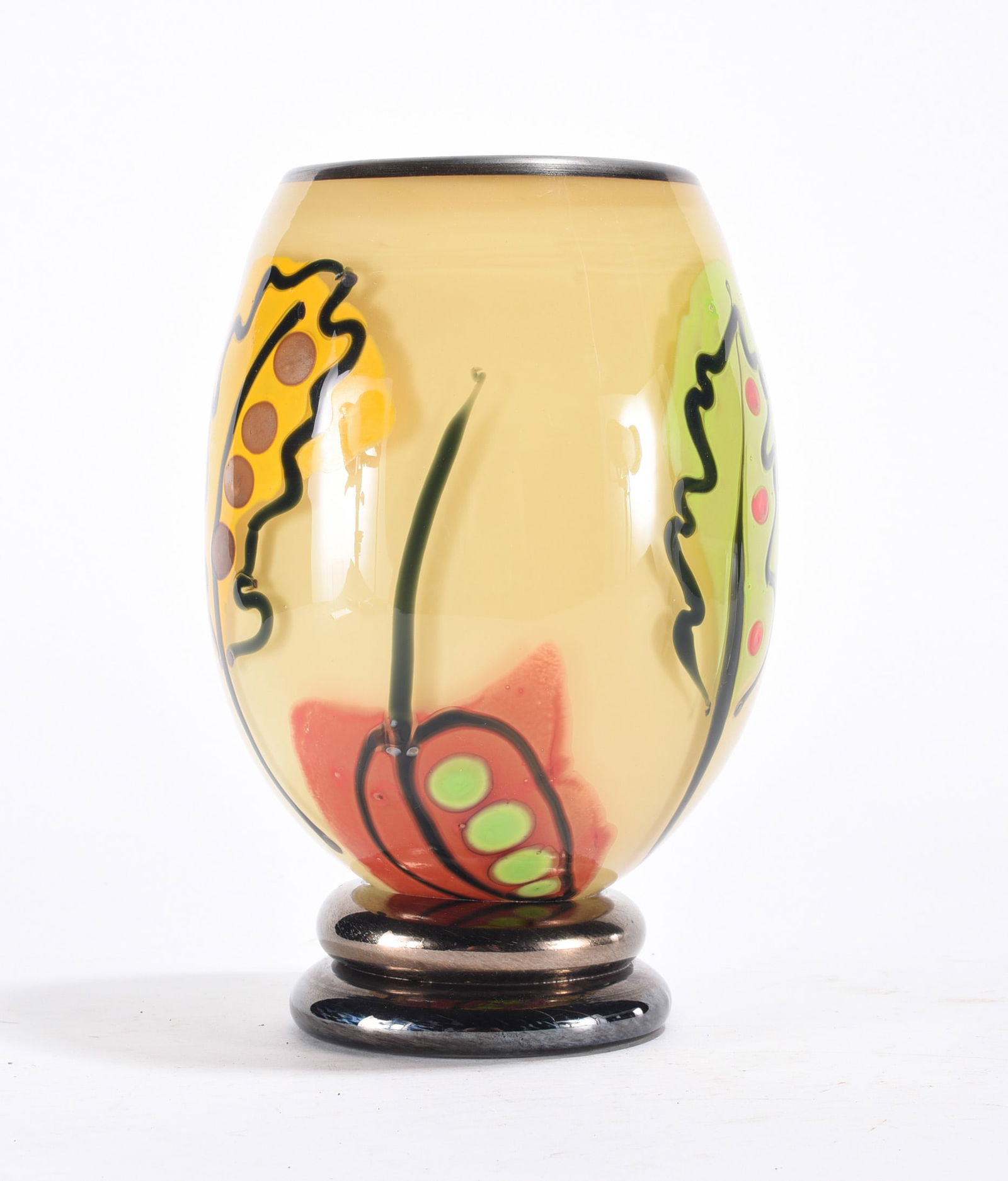 Blown Glass Vase Signed on Bottom (1 of 3)