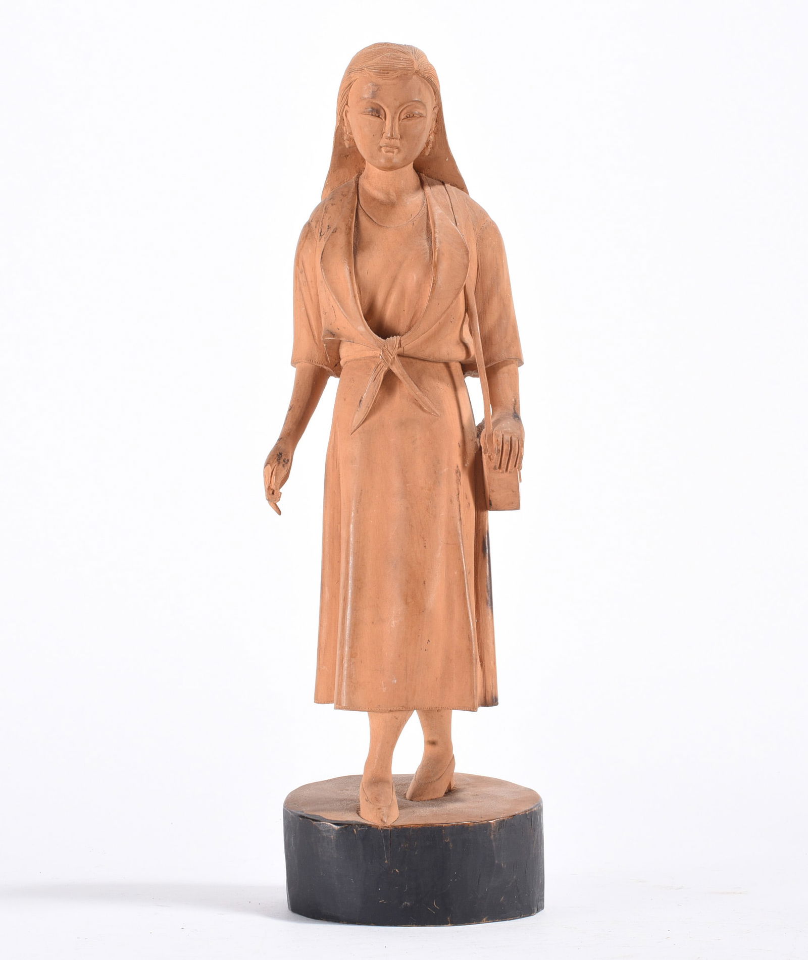Fine Carved Wooden Woman (1 of 3)