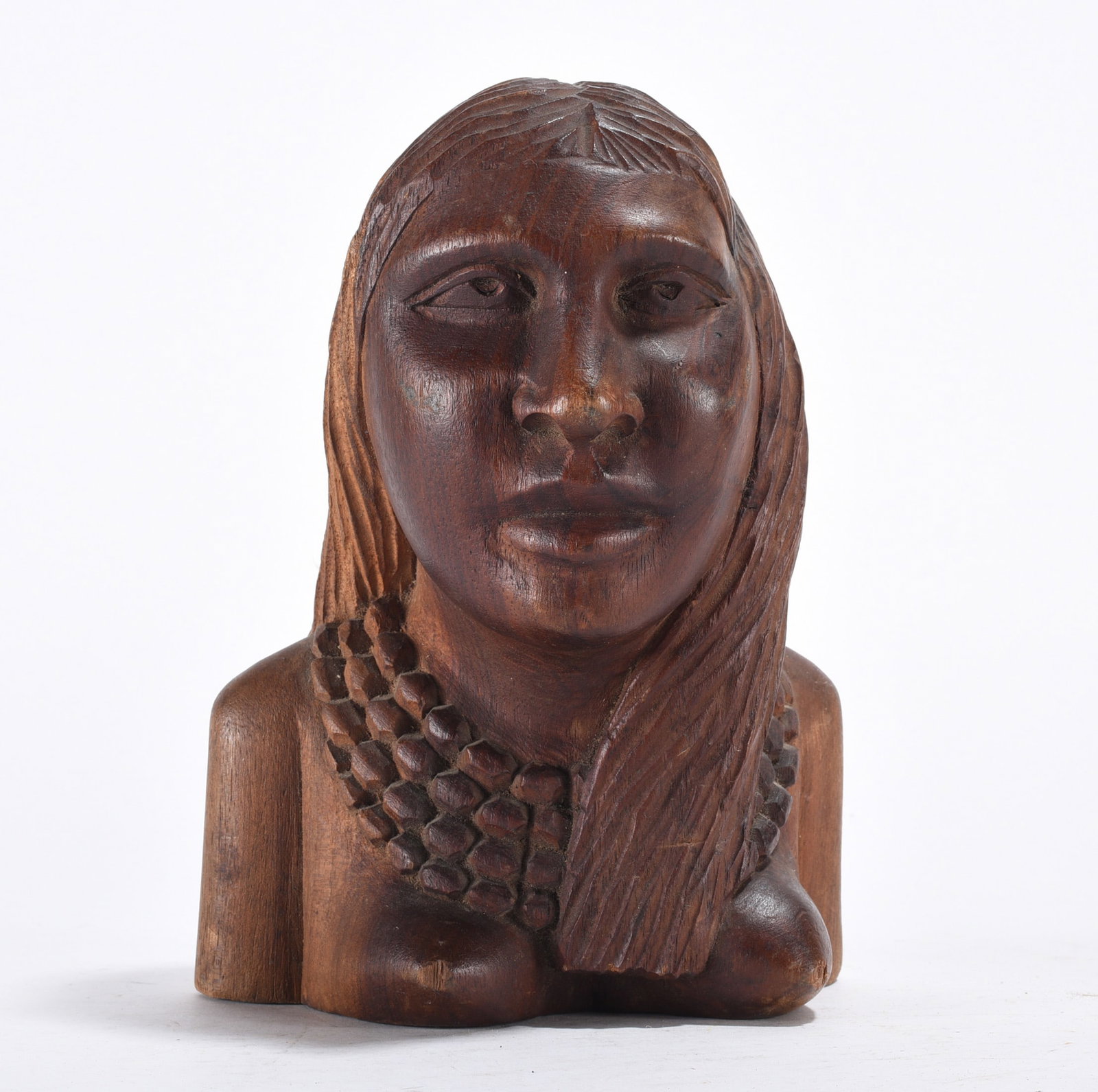 Folk Art Carved Indian Head: Folk Art Carved Indian Head