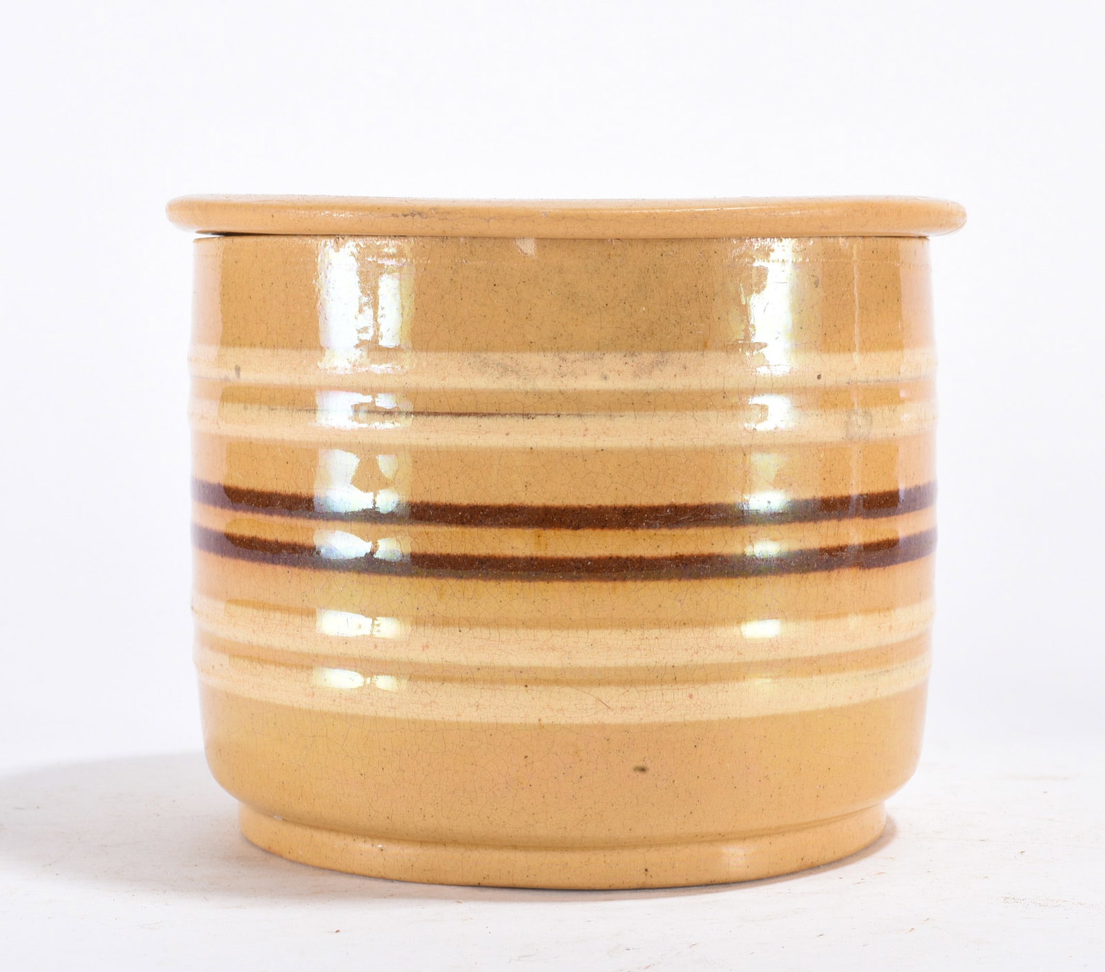 Antique Yellow Ware Spice Jar: Antique Yellow Ware Spice Jar