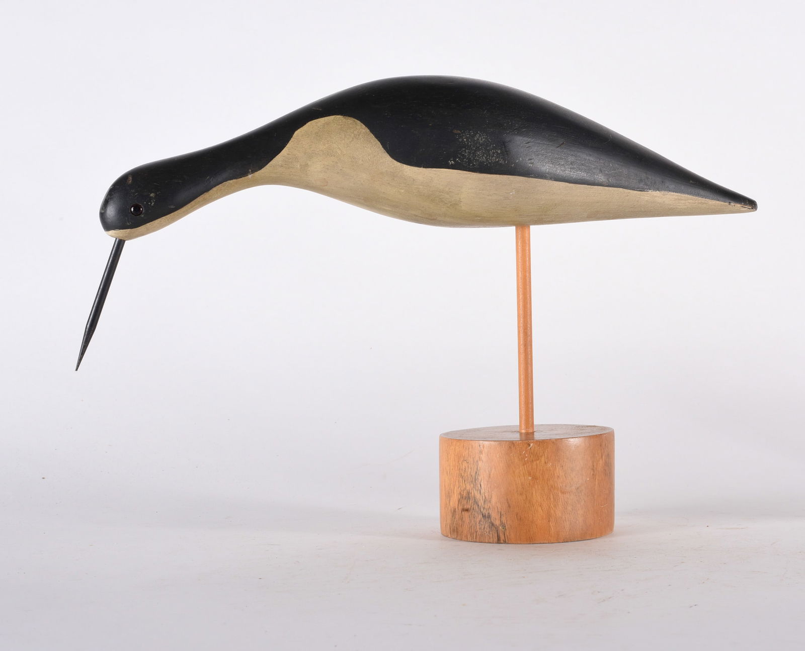 Carved Wooden Shorebird: Carved Wooden Shorebird