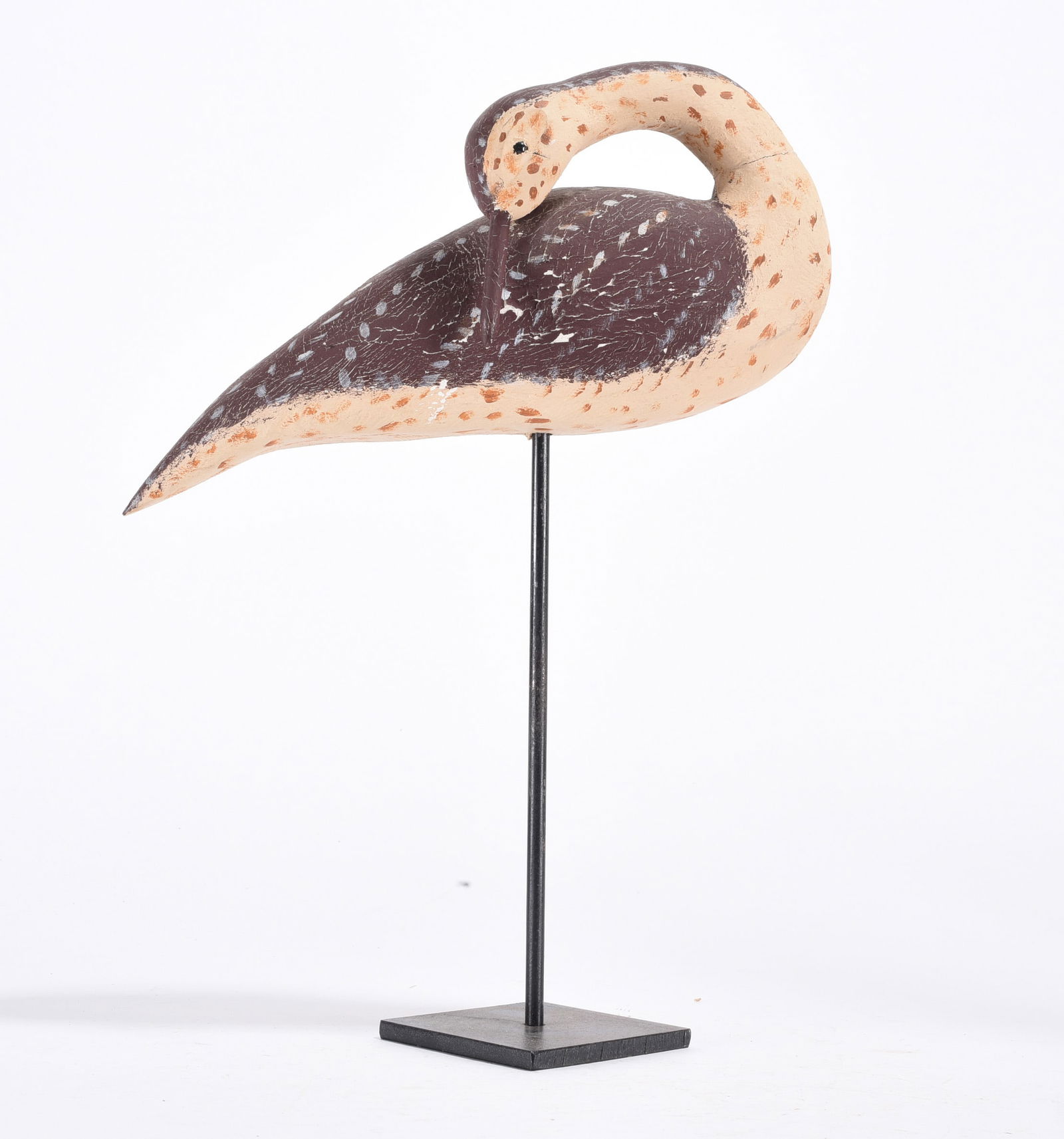 Carved Wooden Shorebird: Carved Wooden Shorebird