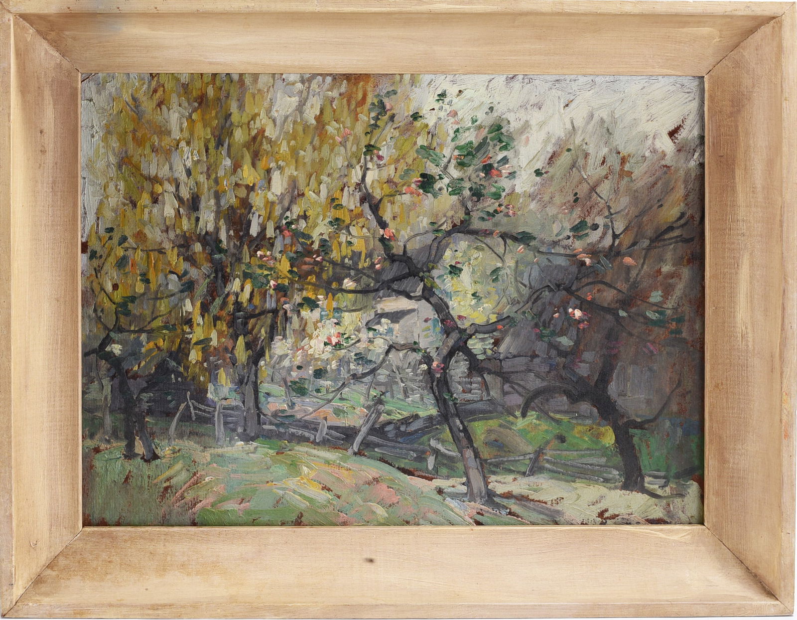 Oil Painting on Board ca. 1950: Oil Painting on Board ca. 1950