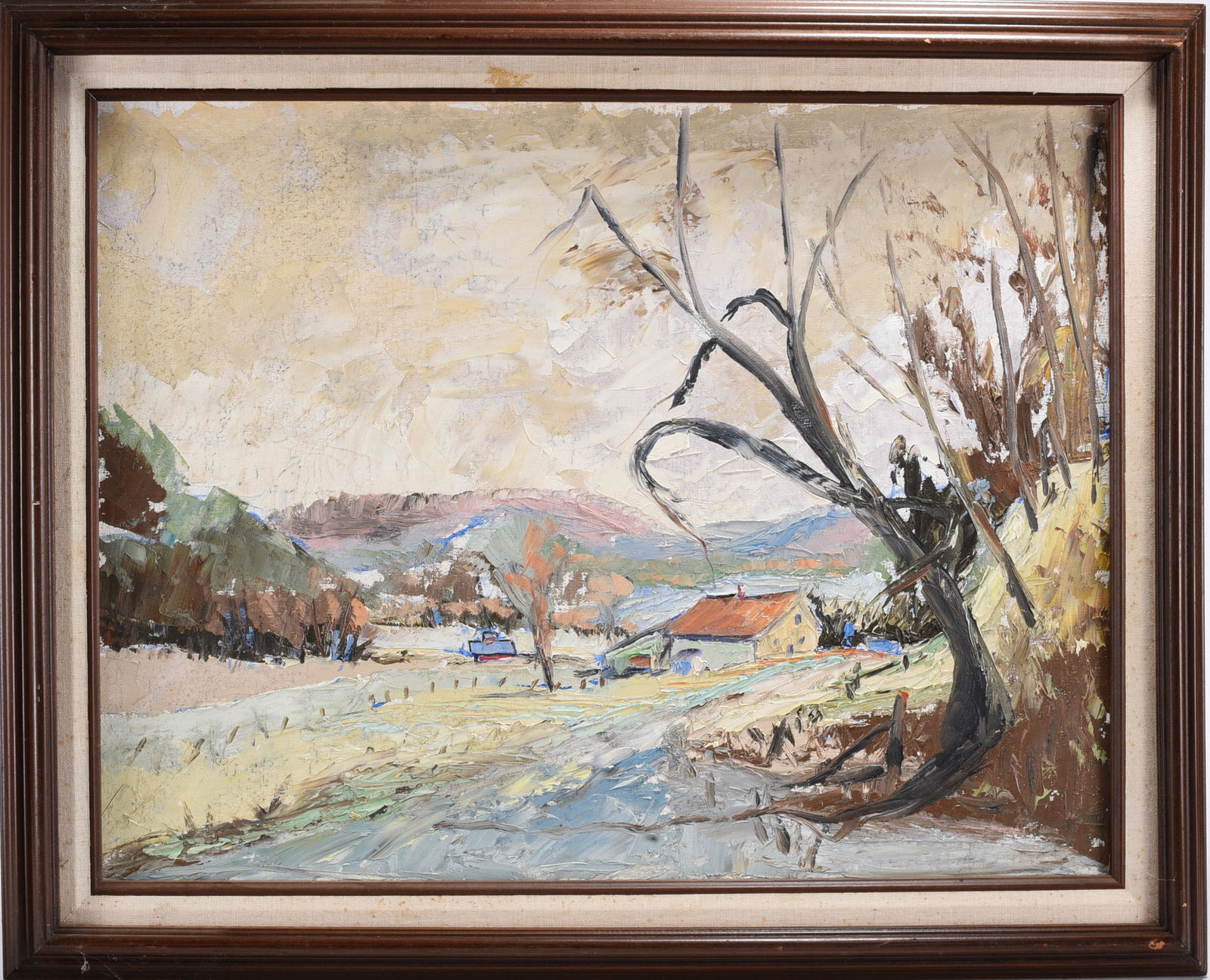 Oil Painting on Canvas ca. 1950: Oil Painting on Canvas ca. 1950