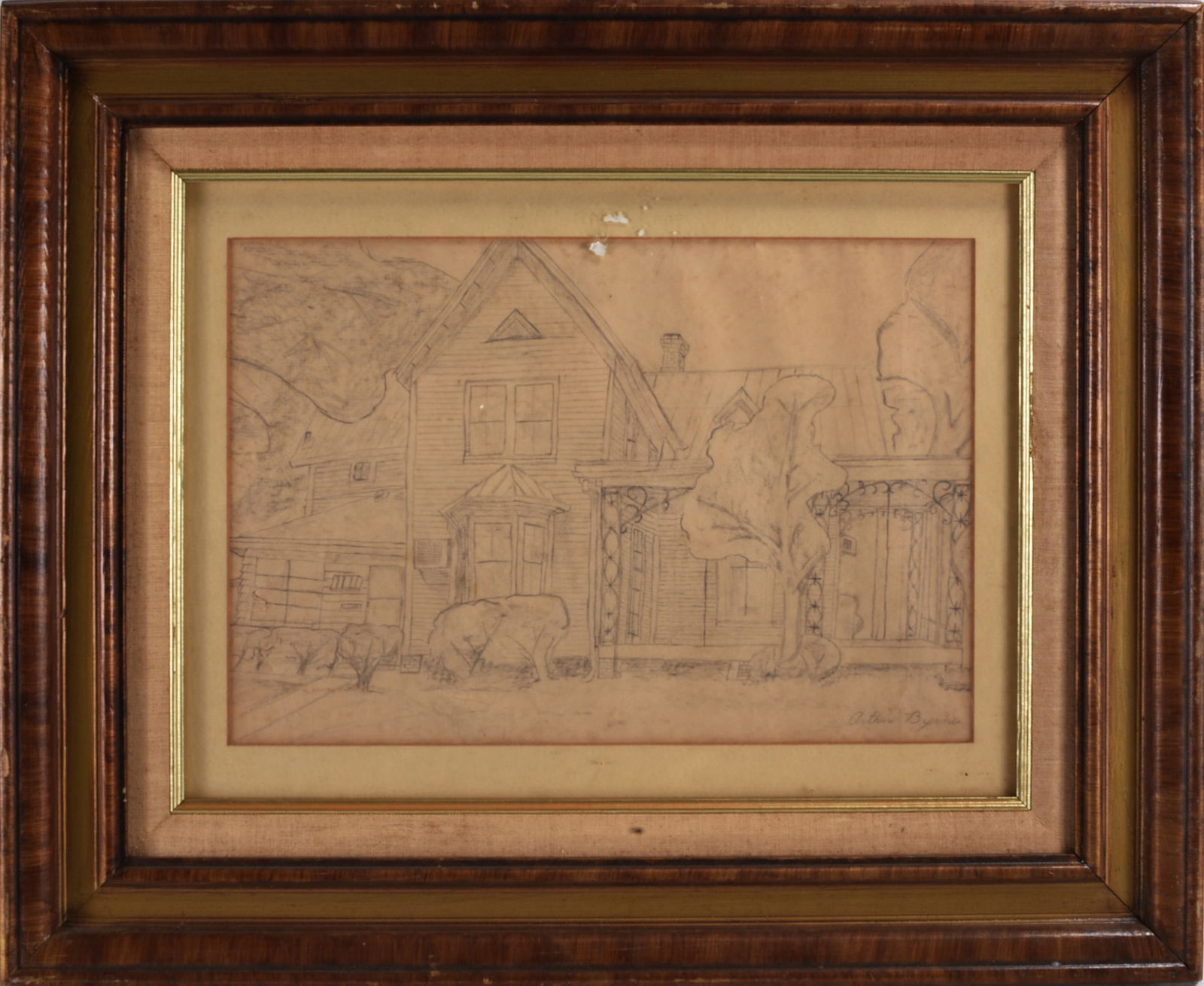 Graphite on Paper Framed: Graphite on Paper Framed