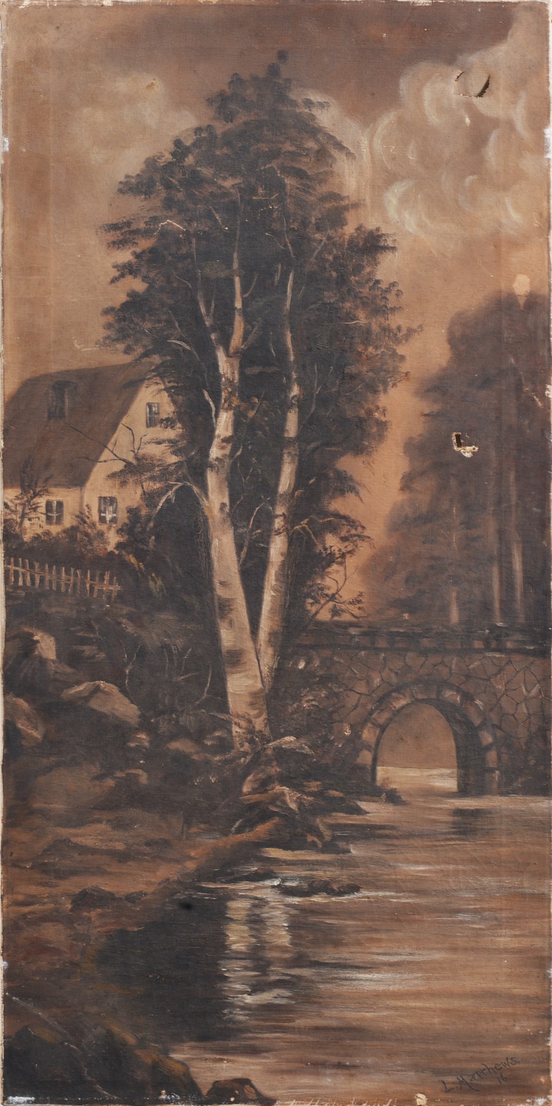 Painting on Canvas ca. 1900: Painting on Canvas ca. 1900