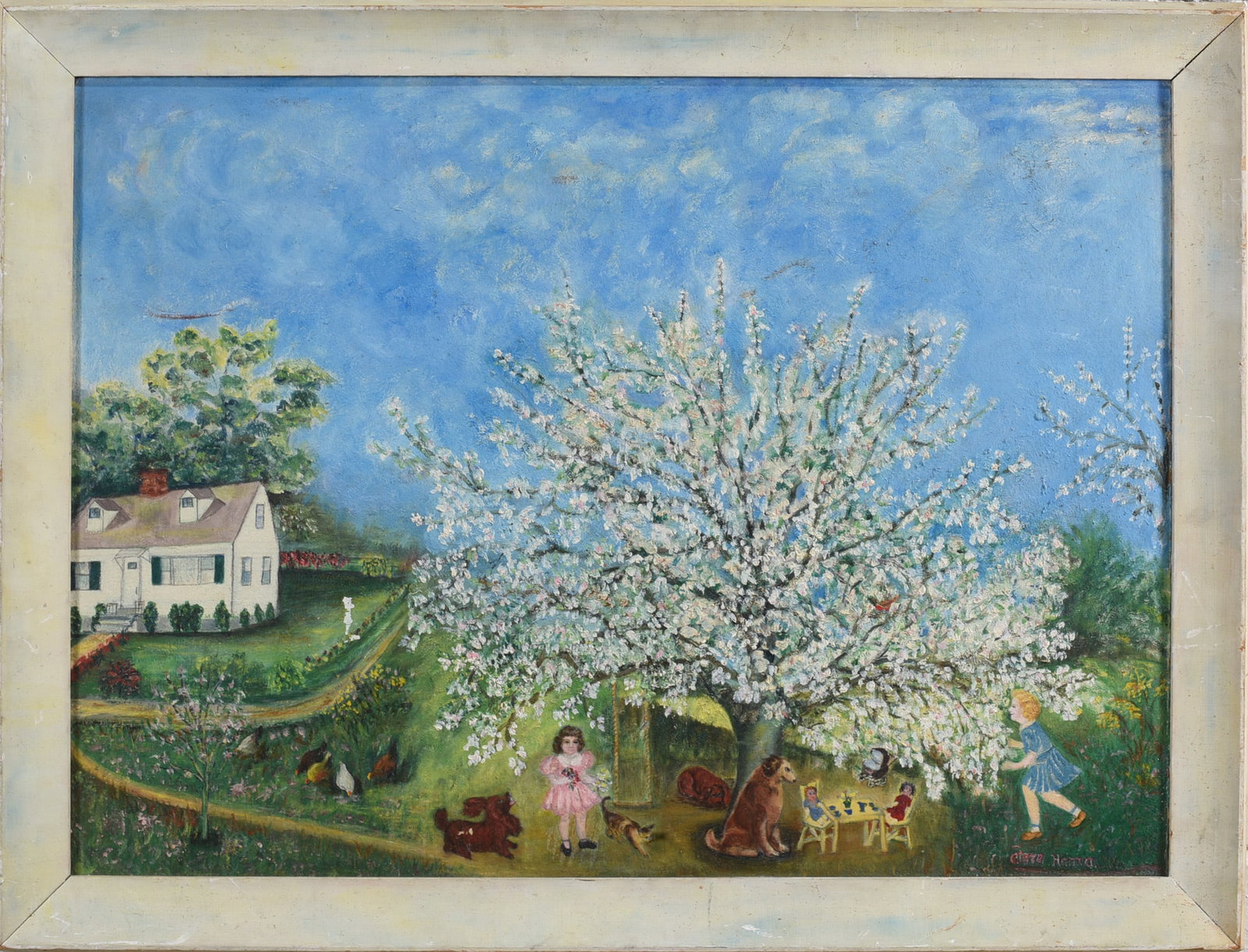 Painting on Board ca. 1900 Double Sided: Painting on Board ca. 1900 Double Sided