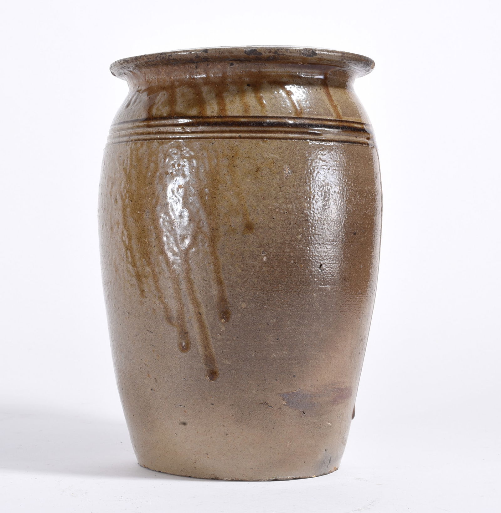 Piedmont NC Salt Glaze Jar ca. 1870 (1 of 4)