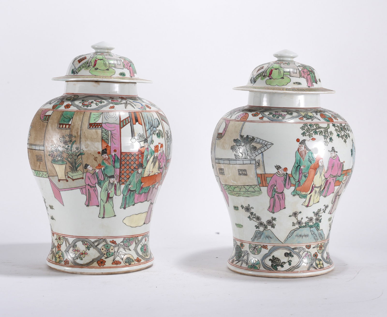Chinese Famille Rose Porcelain Jars: Chinese Famille Rose Porcelain Jars