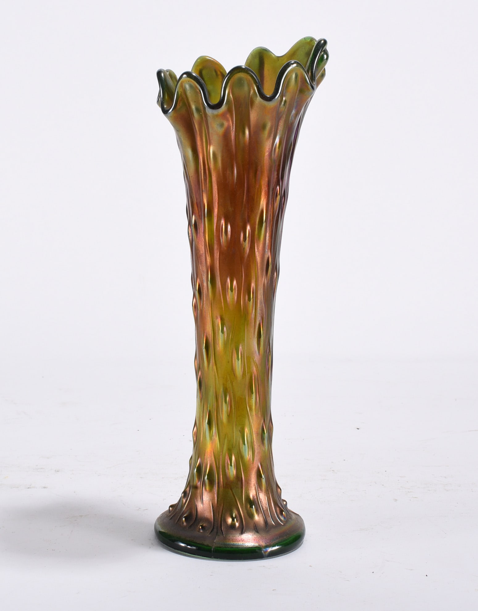 Carnival Glass Vase ca. 1900: Carnival Glass Vase ca. 1900