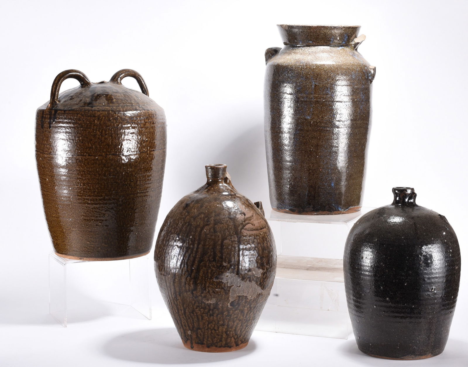 Group of Catawba Valley Pottery ca. 1890: Group of Catawba Valley Pottery ca. 1890