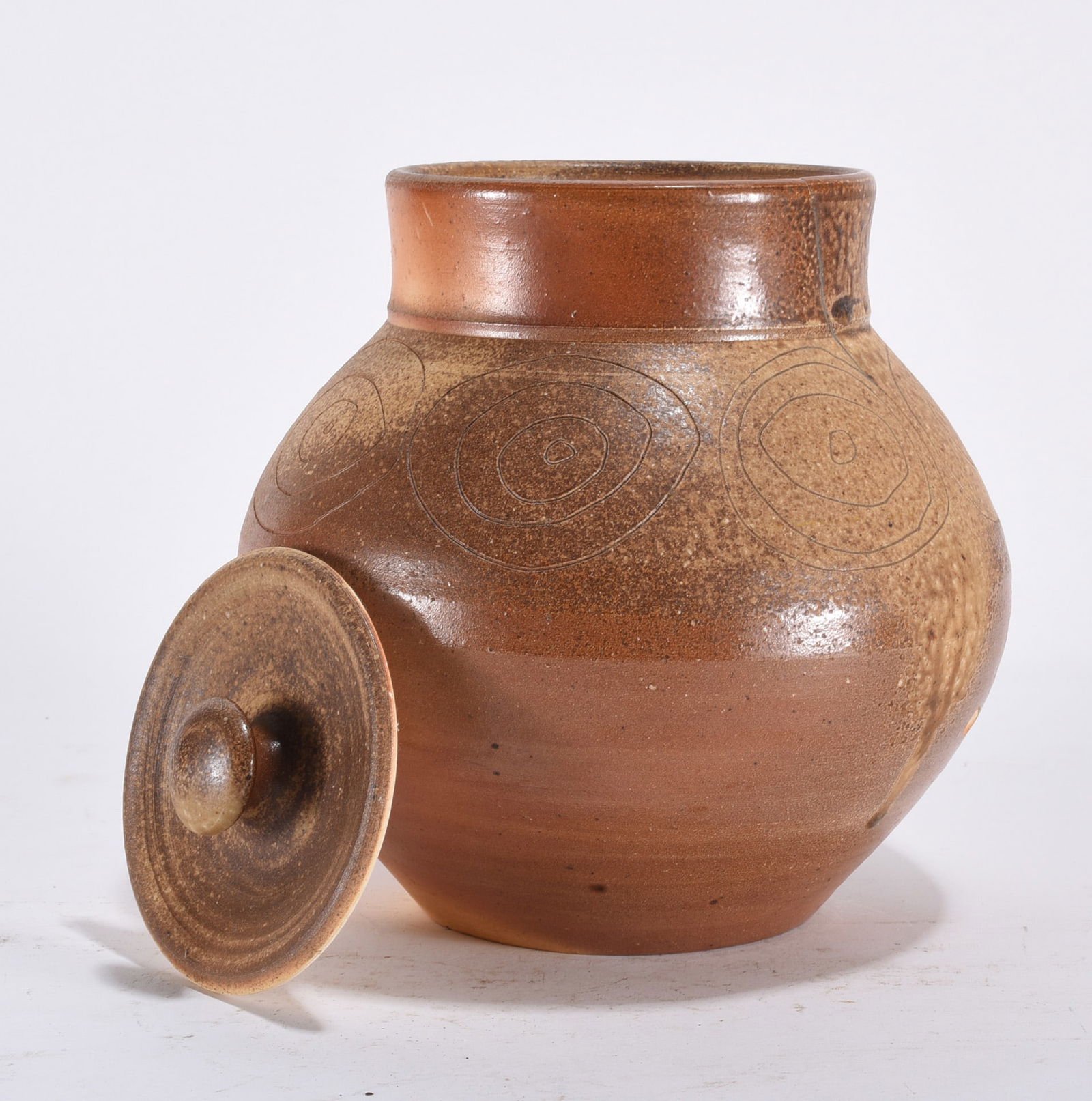 NC Pottery Lidded Jar (1 of 2)