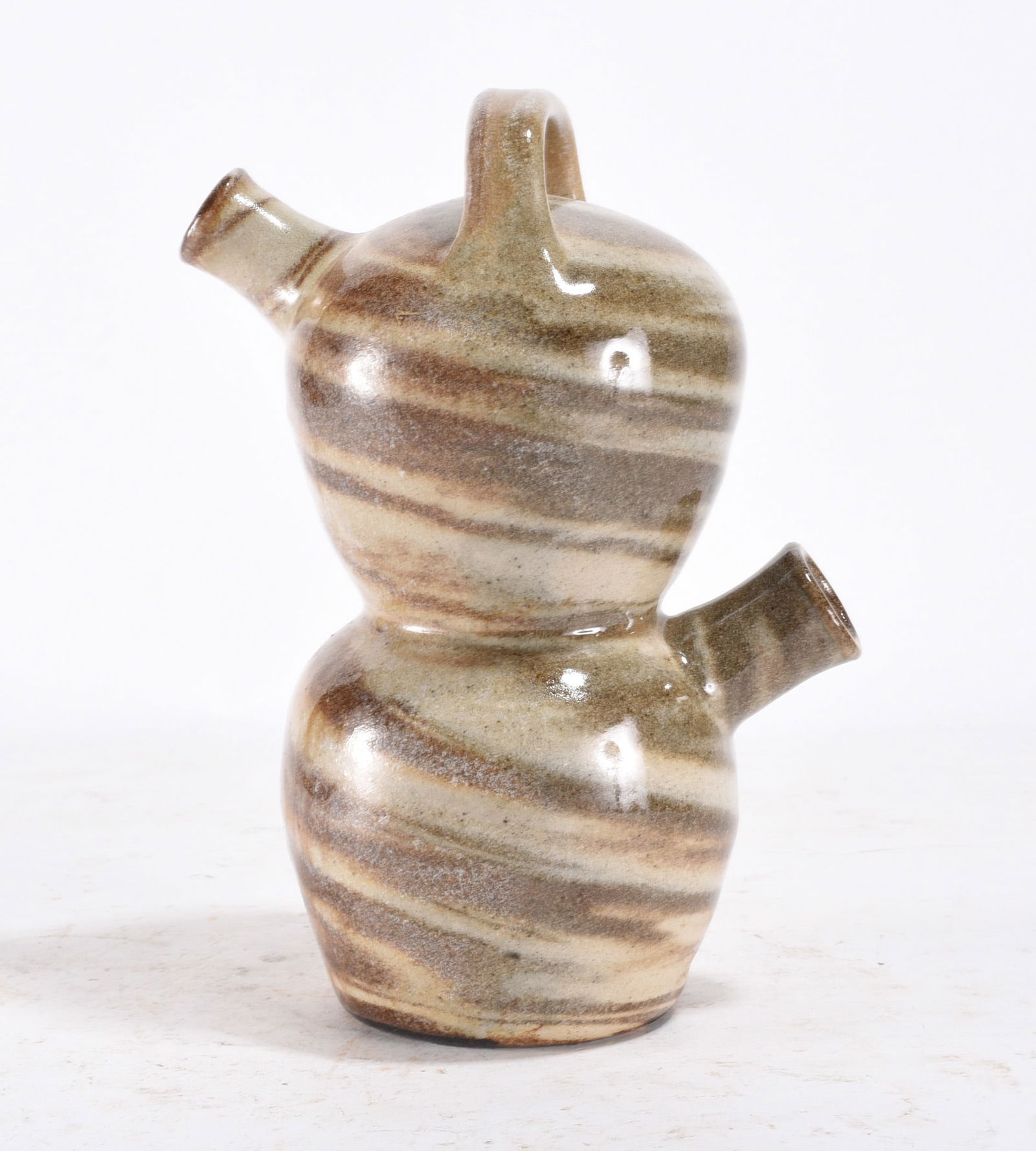 Michael Gates Pottery Swirl Monkey Jug: Michael Gates Pottery Swirl Monkey Jug