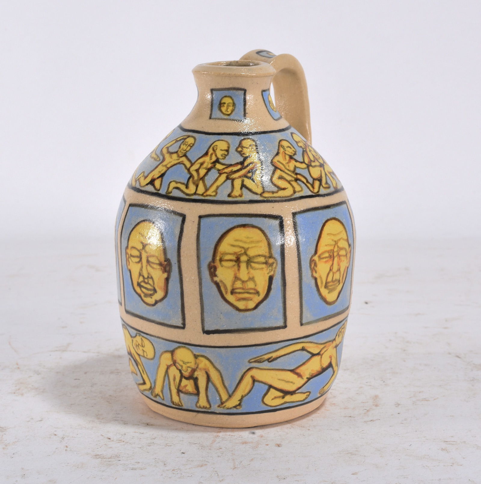 Stacy Lambert Folk Pottery Jug: Stacy Lambert Folk Pottery Jug