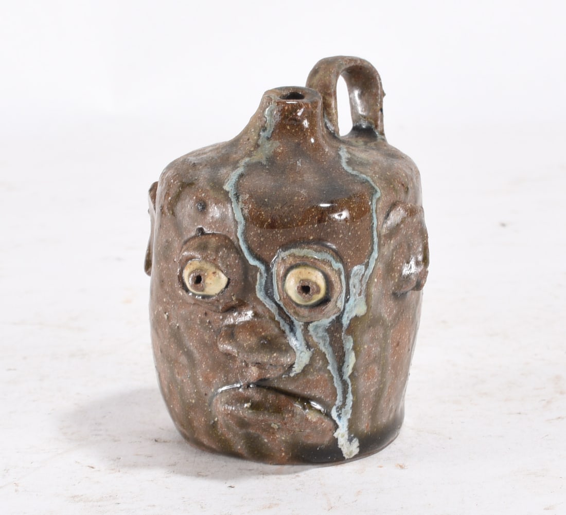 North Carolina Miniature Pottery Face Jug (1 of 3)
