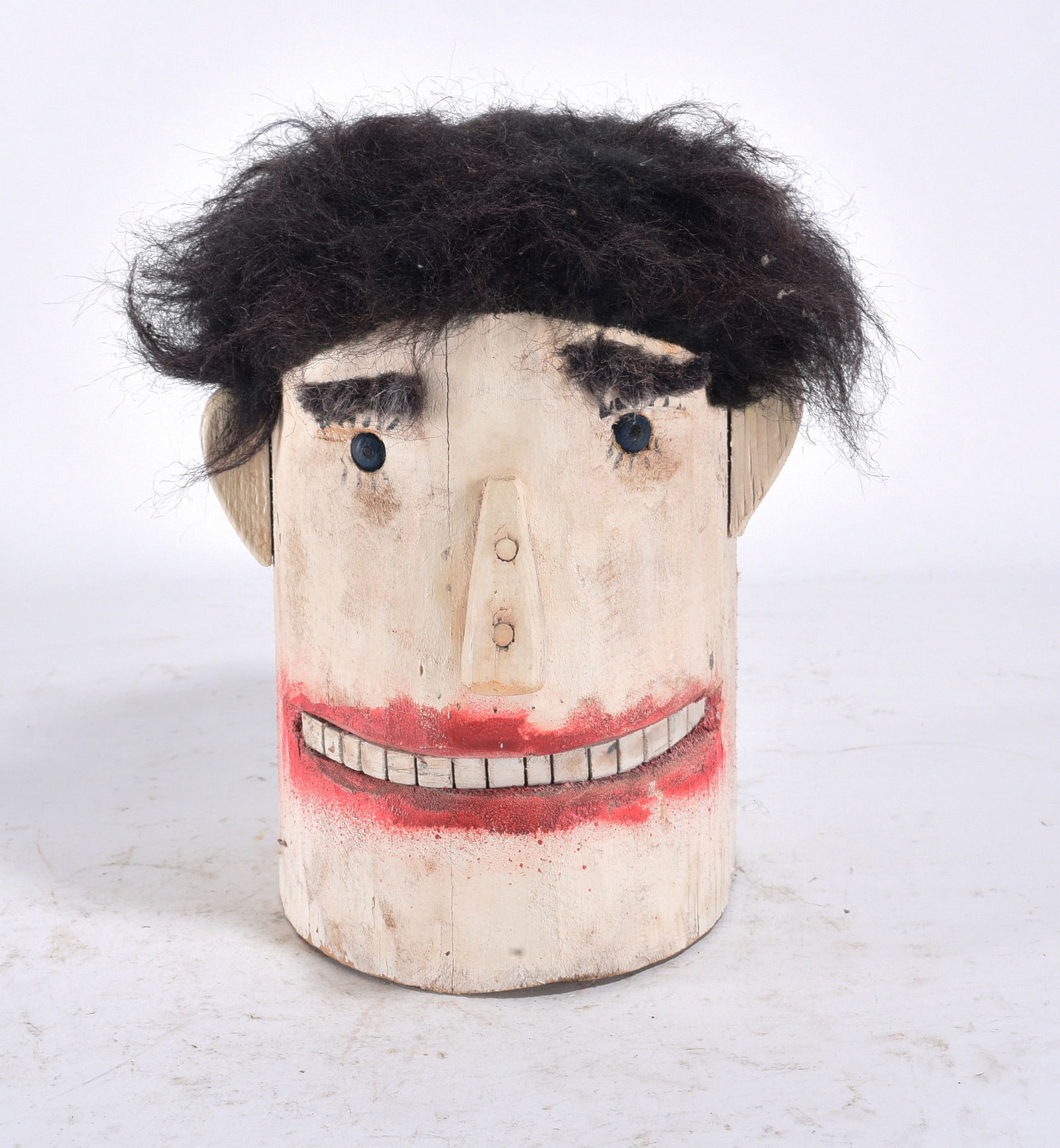 Ernie Richards Folk Art Carved Wooden Head (1 of 3)