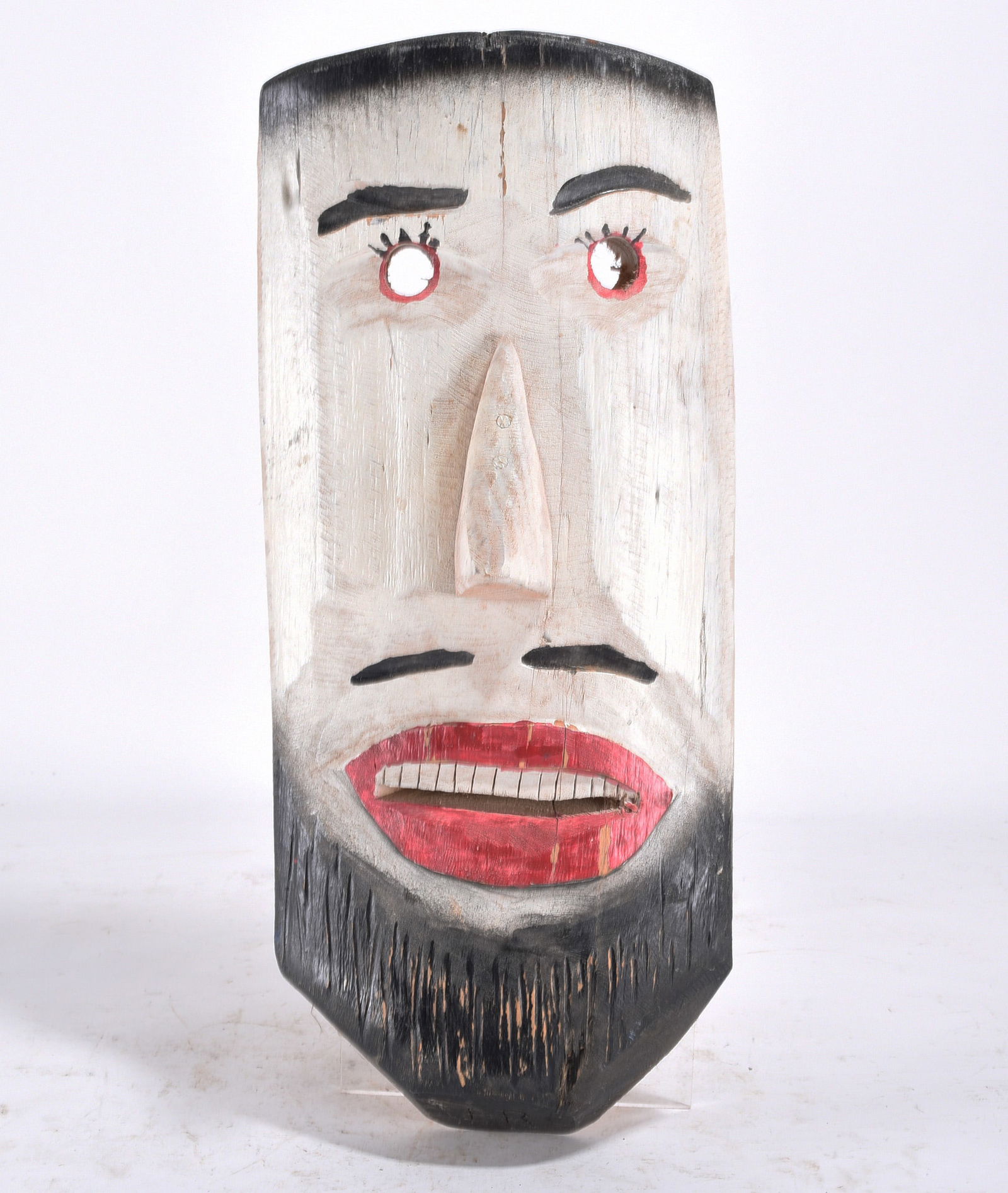 Ernie Richards Folk Art Carved Wooden Mask (1 of 2)